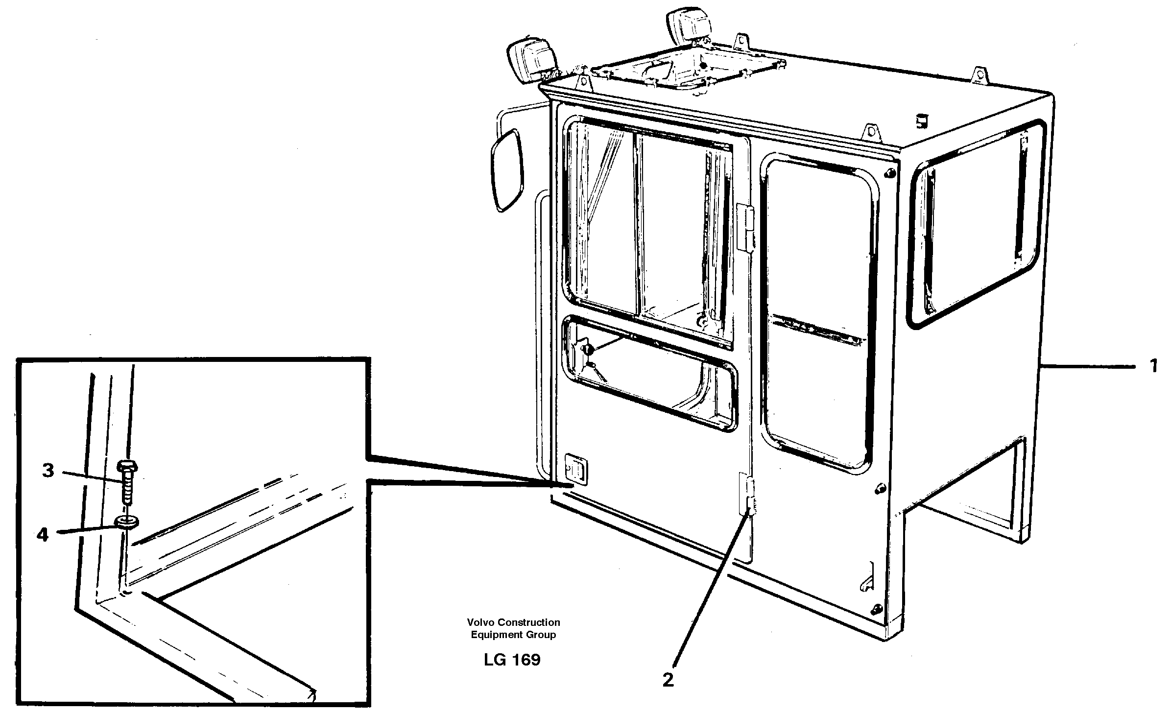Operator's cab — volvo parts diagram