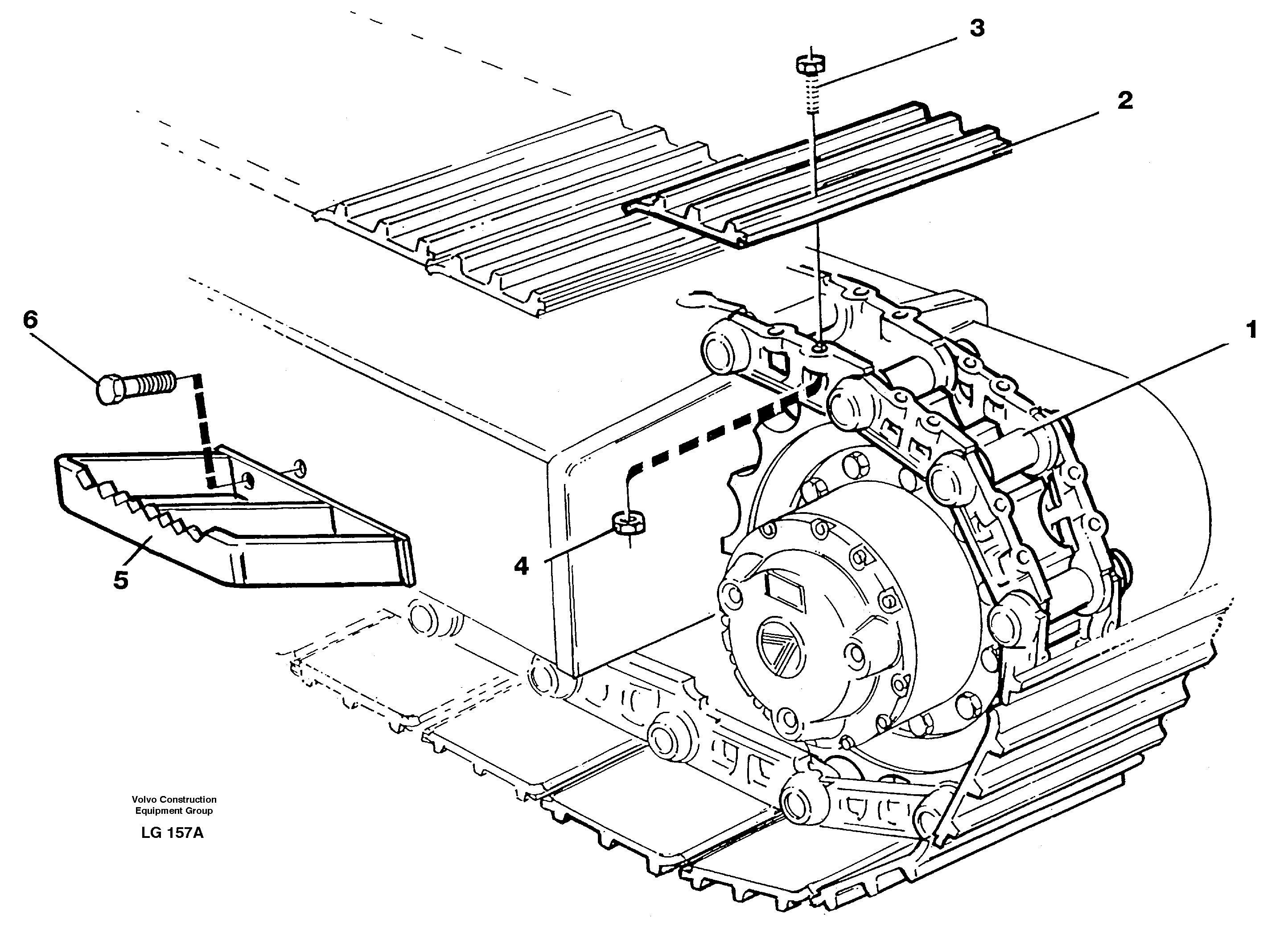 Crawler track  14257123,14257118,14257119,14257117,114260827 — volvo parts diagram