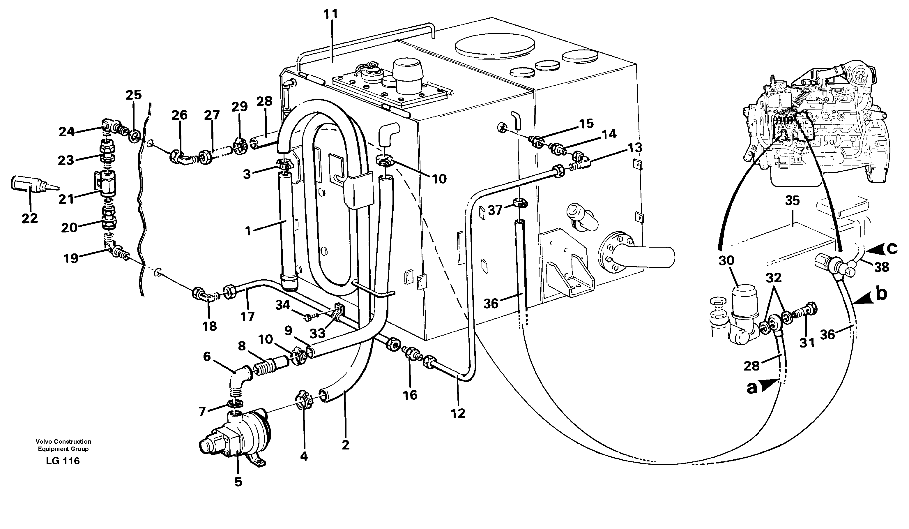 Fuel system — volvo parts diagram