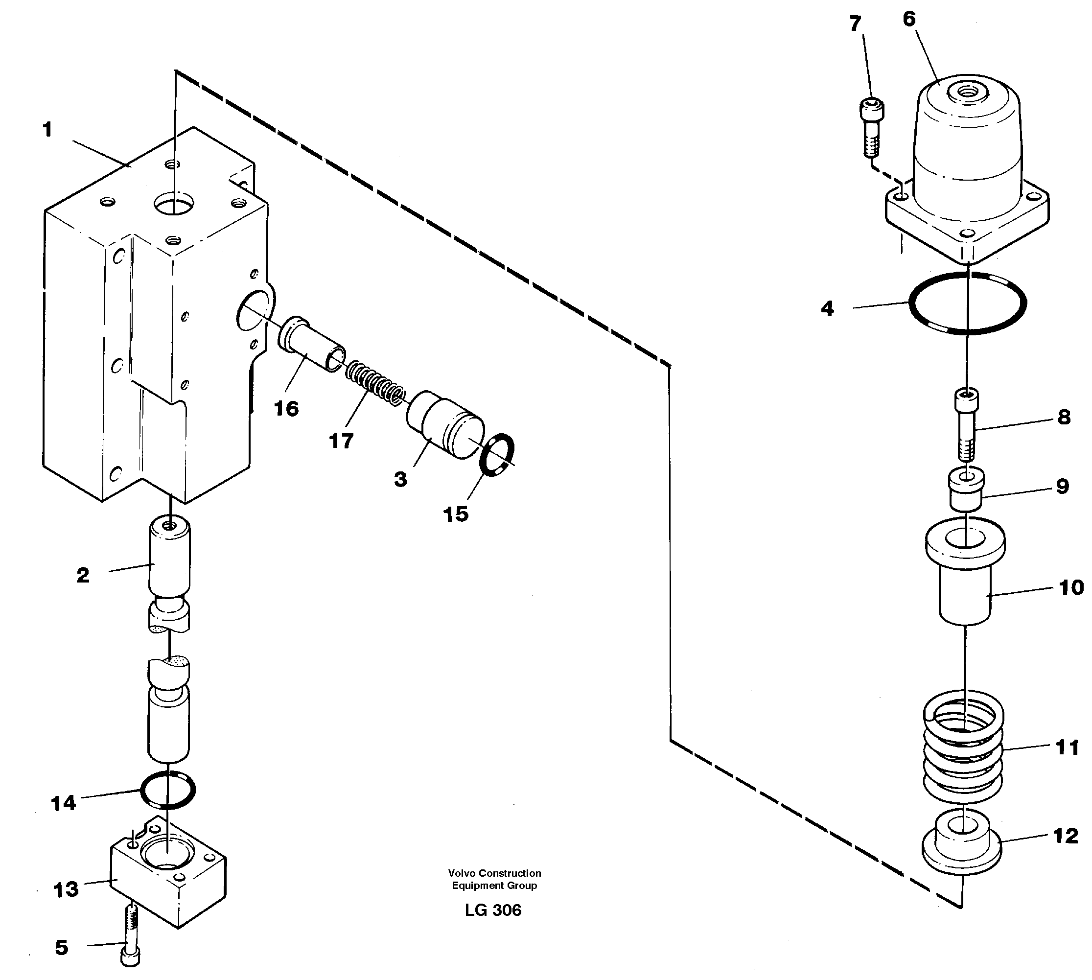 Four-way valve, bucket primary — volvo parts diagram