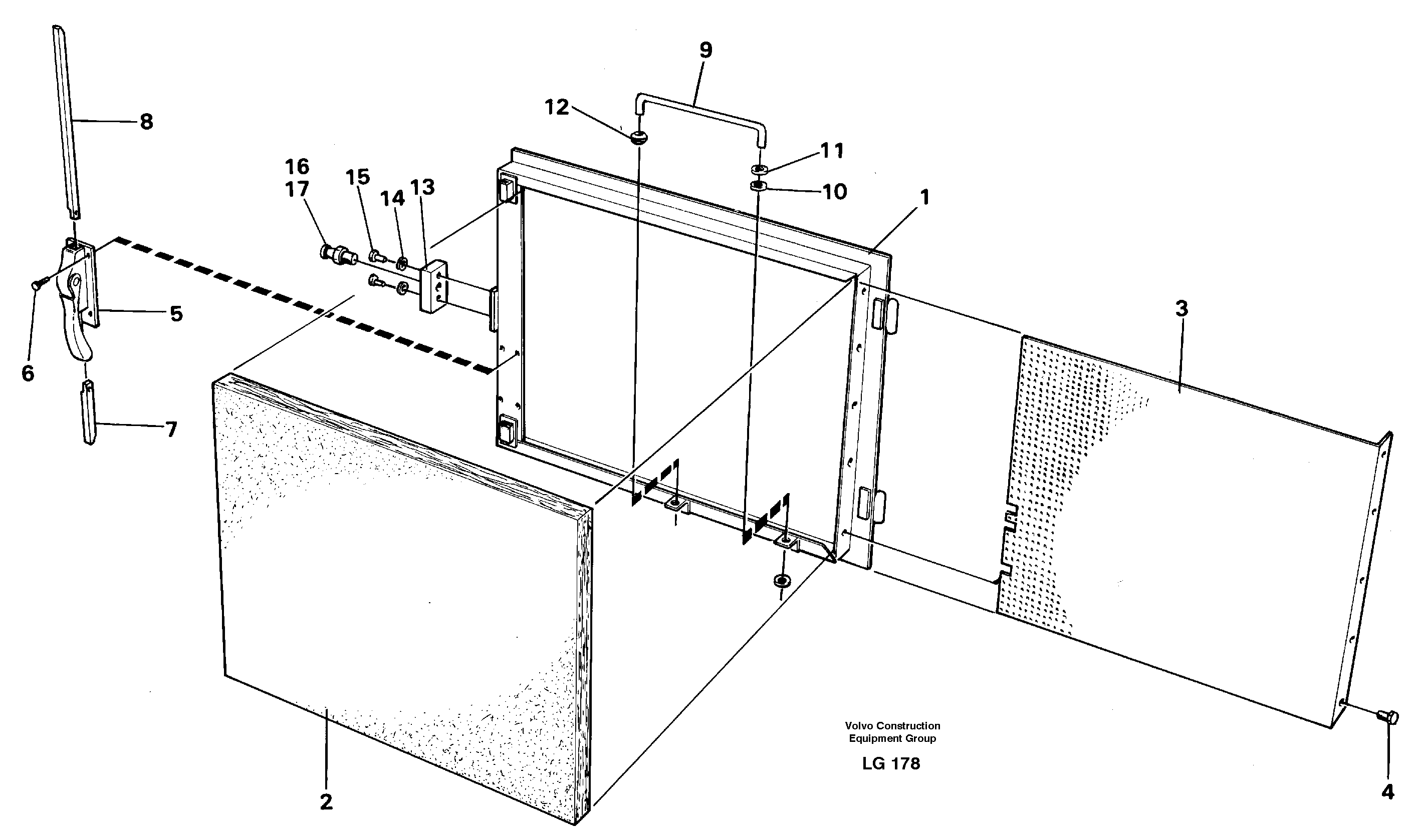 Door, engine, left — volvo parts diagram