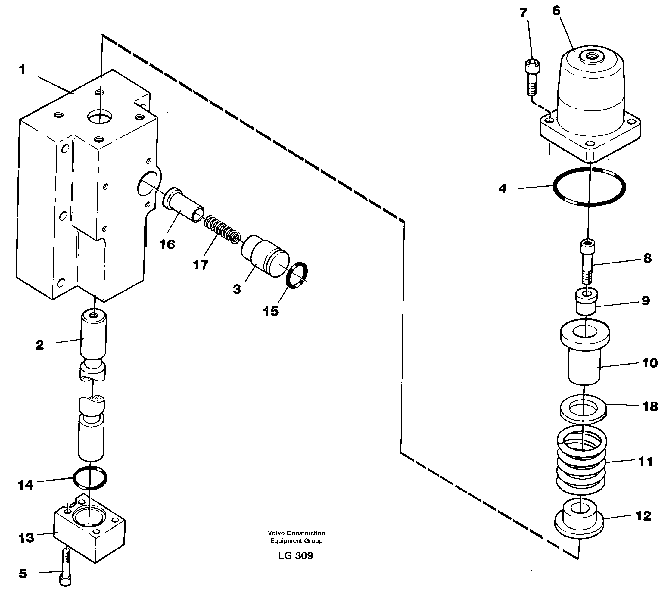 Four-way valve — volvo parts diagram