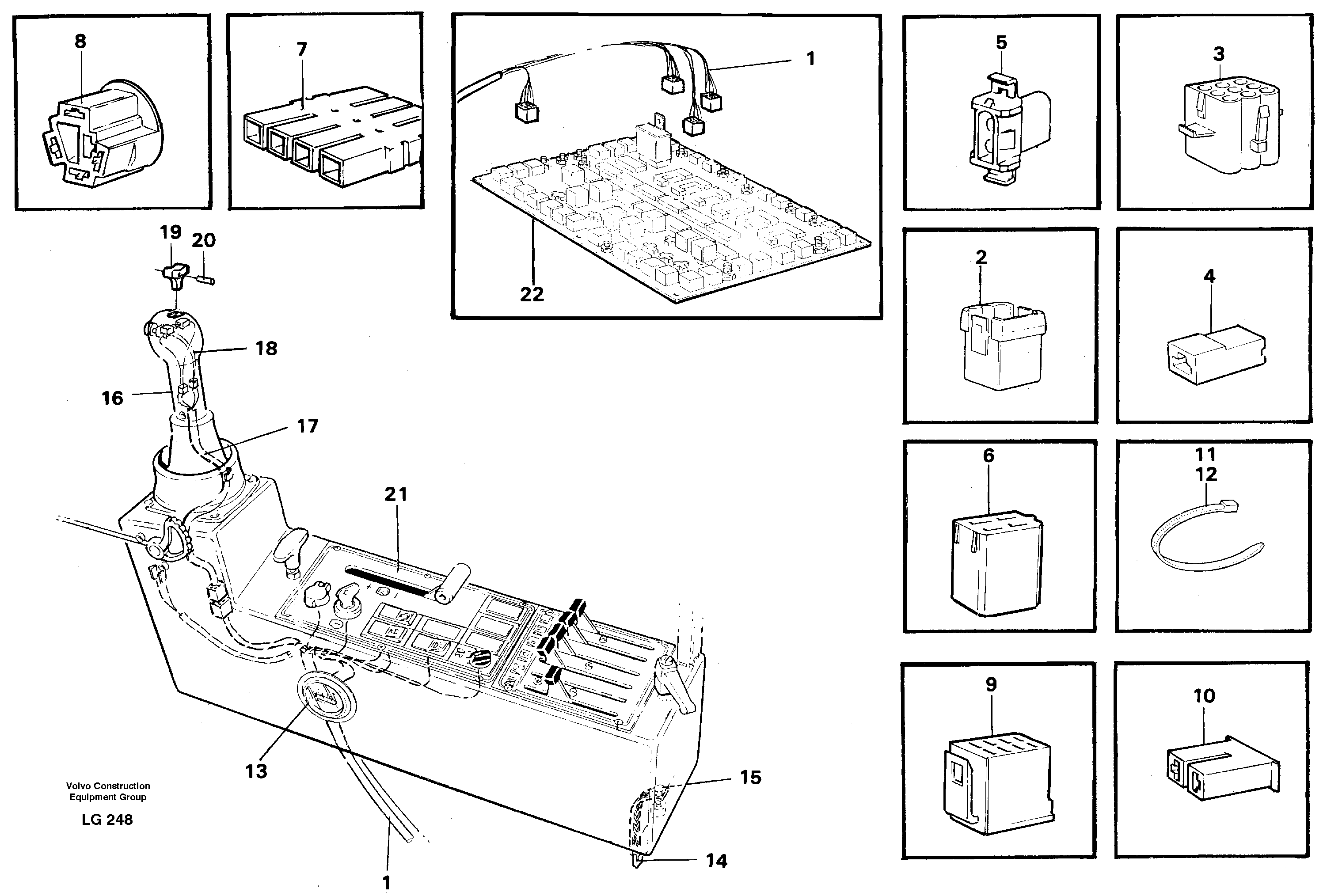 Cable harness, side panel, left — volvo parts diagram