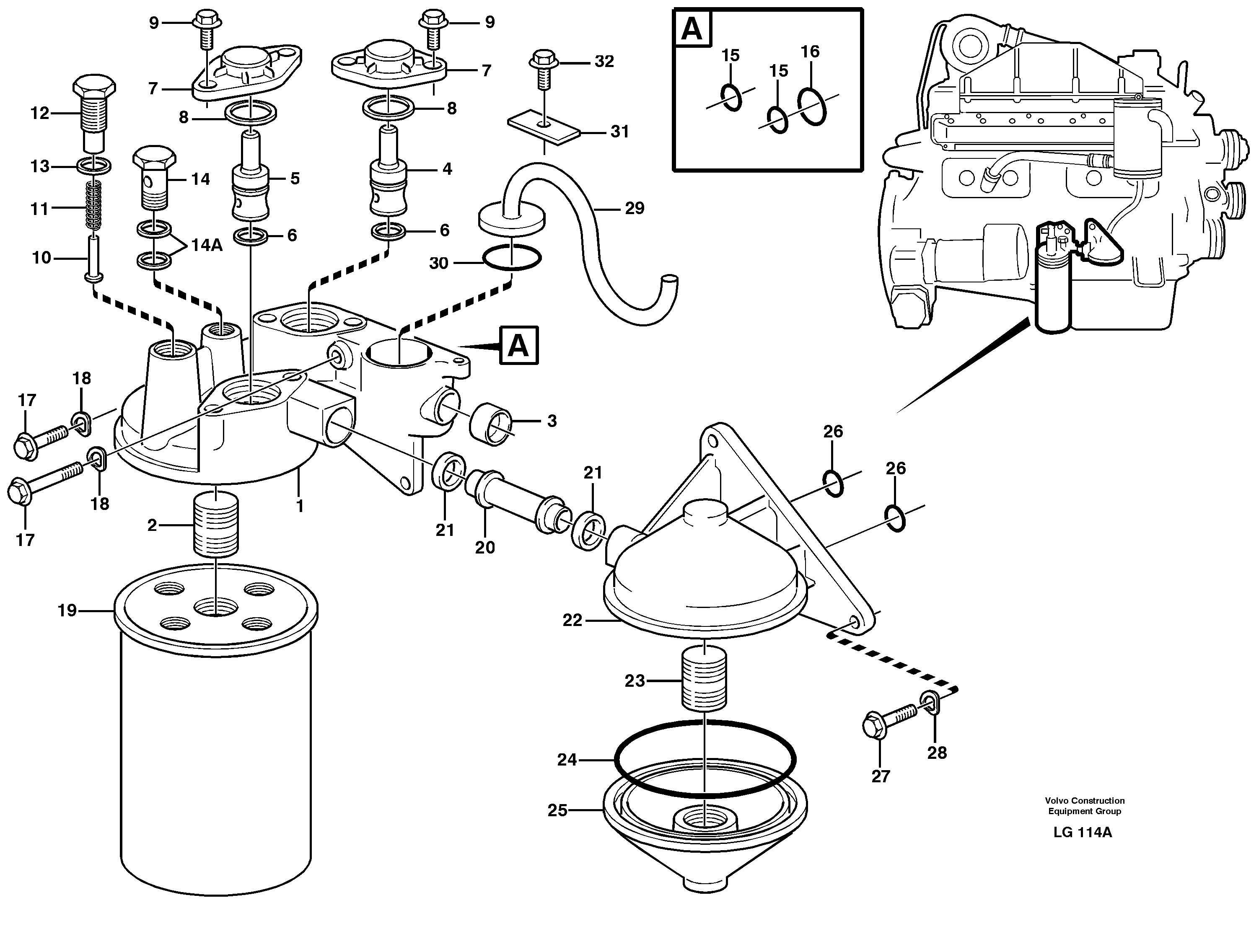 Oil filter — volvo parts diagram