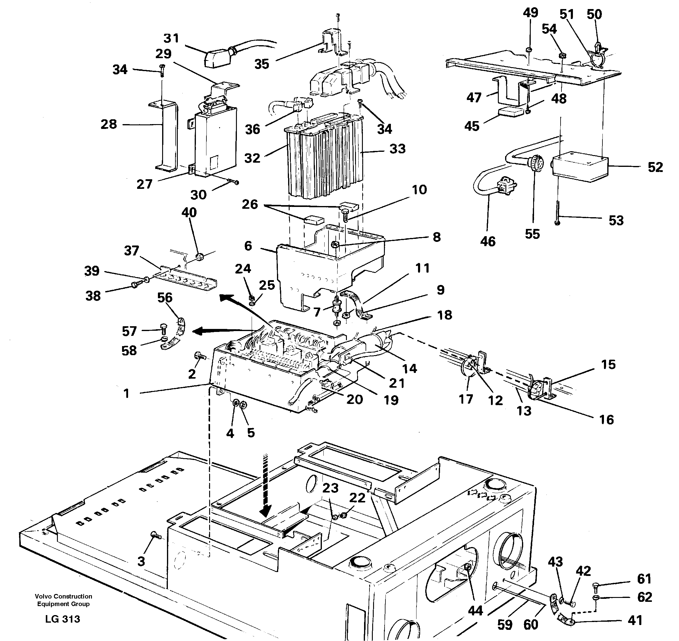 Electric installation on driver's seat — volvo parts diagram