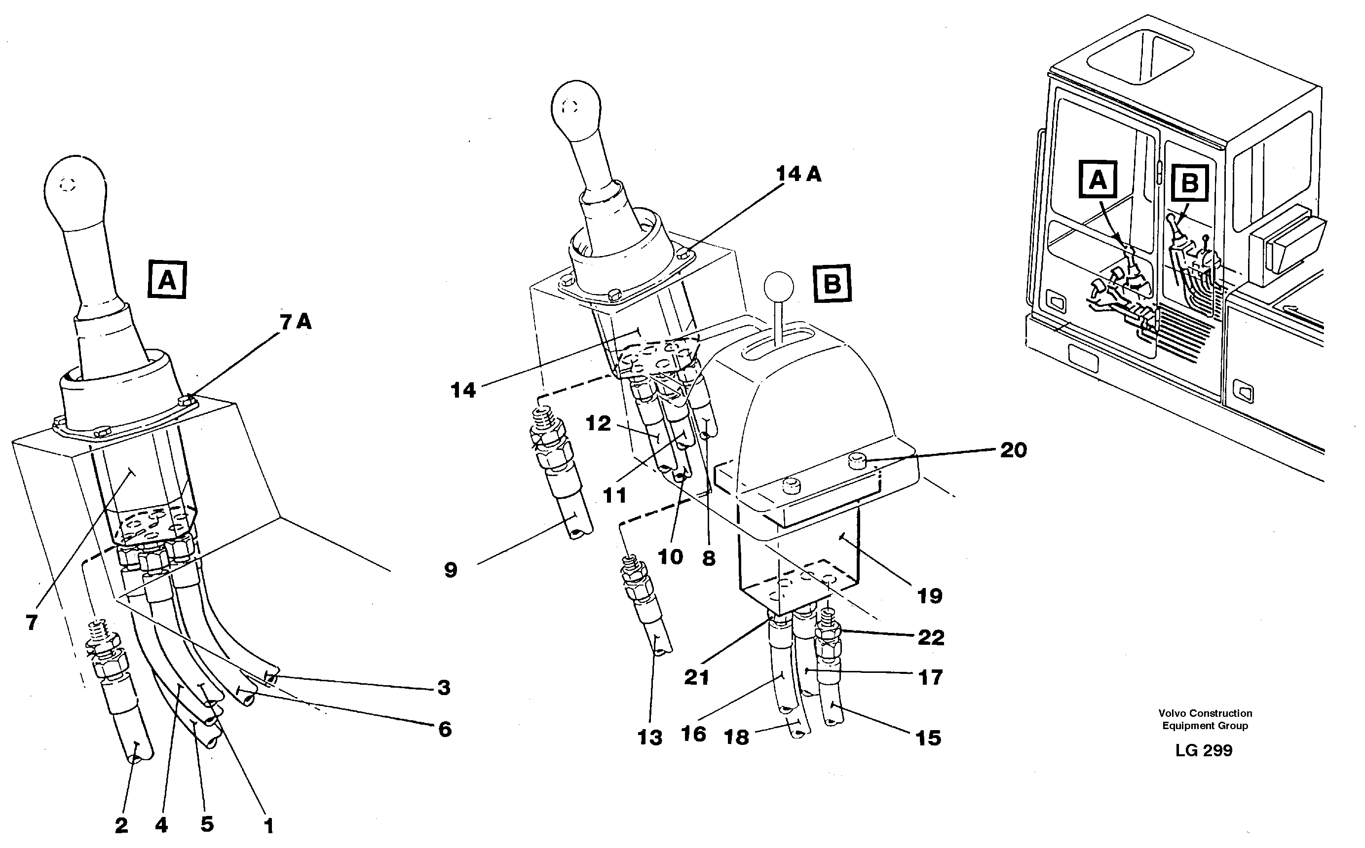 Joy Stick left and right — volvo parts diagram