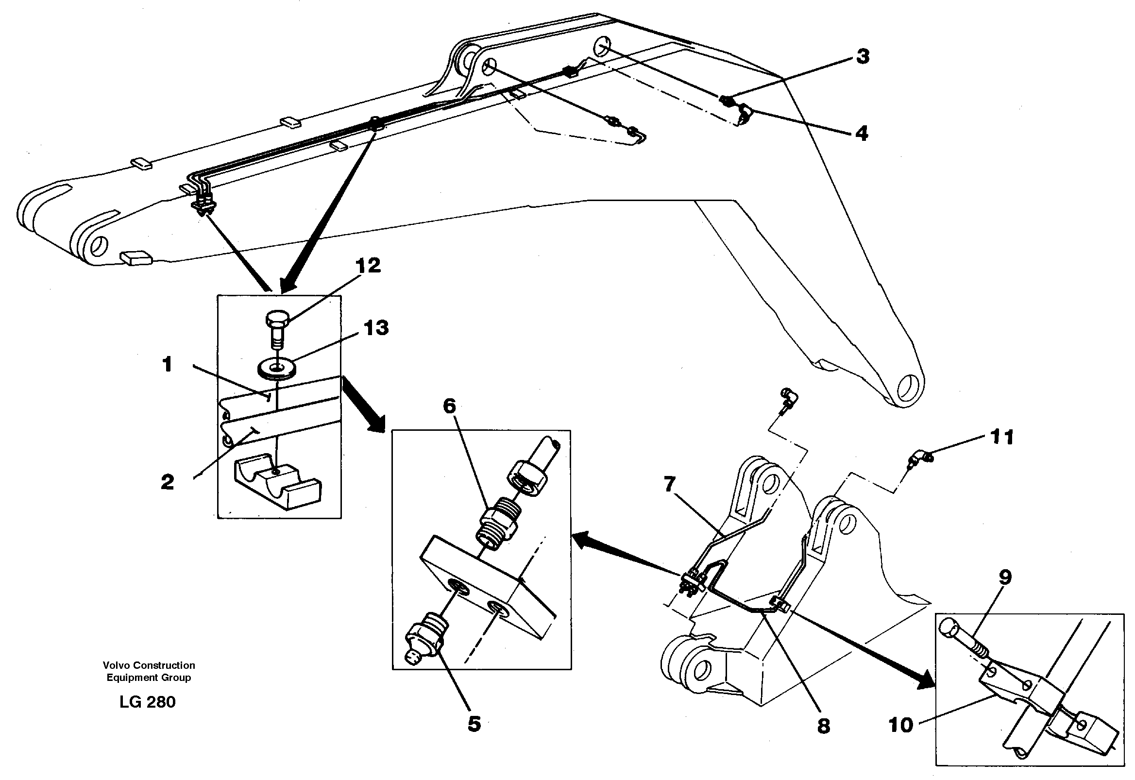 Backhoe lubricating 5.20m — volvo parts diagram