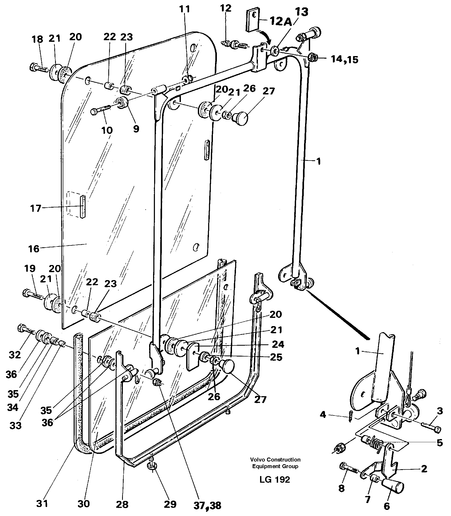 Front window — volvo parts diagram
