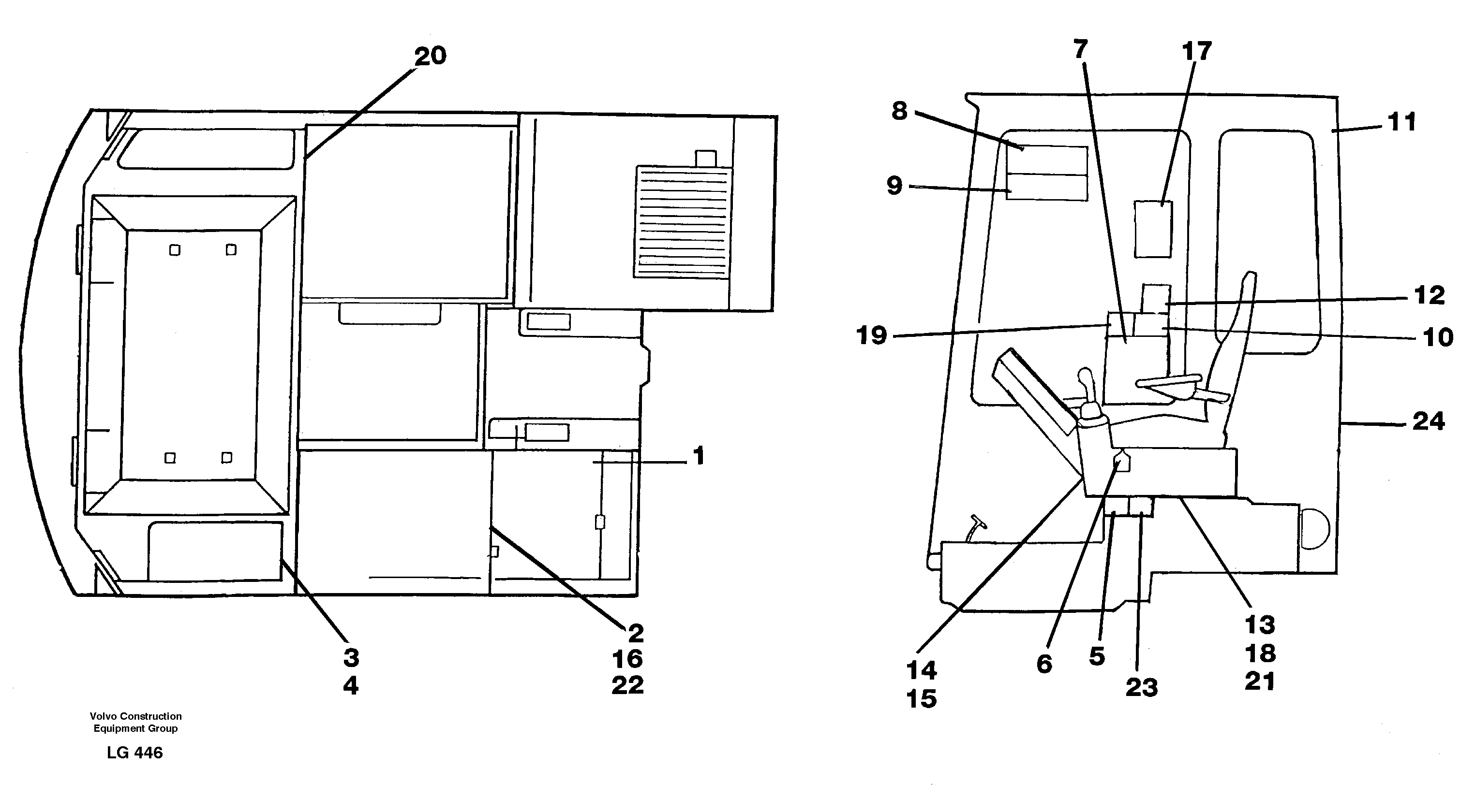 Internal sign plates and decals  Ser no 2355- — volvo parts diagram