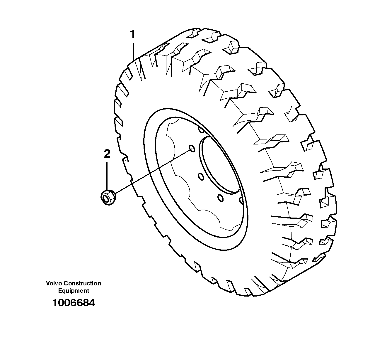 Wheel and tire  11840112 — volvo parts diagram