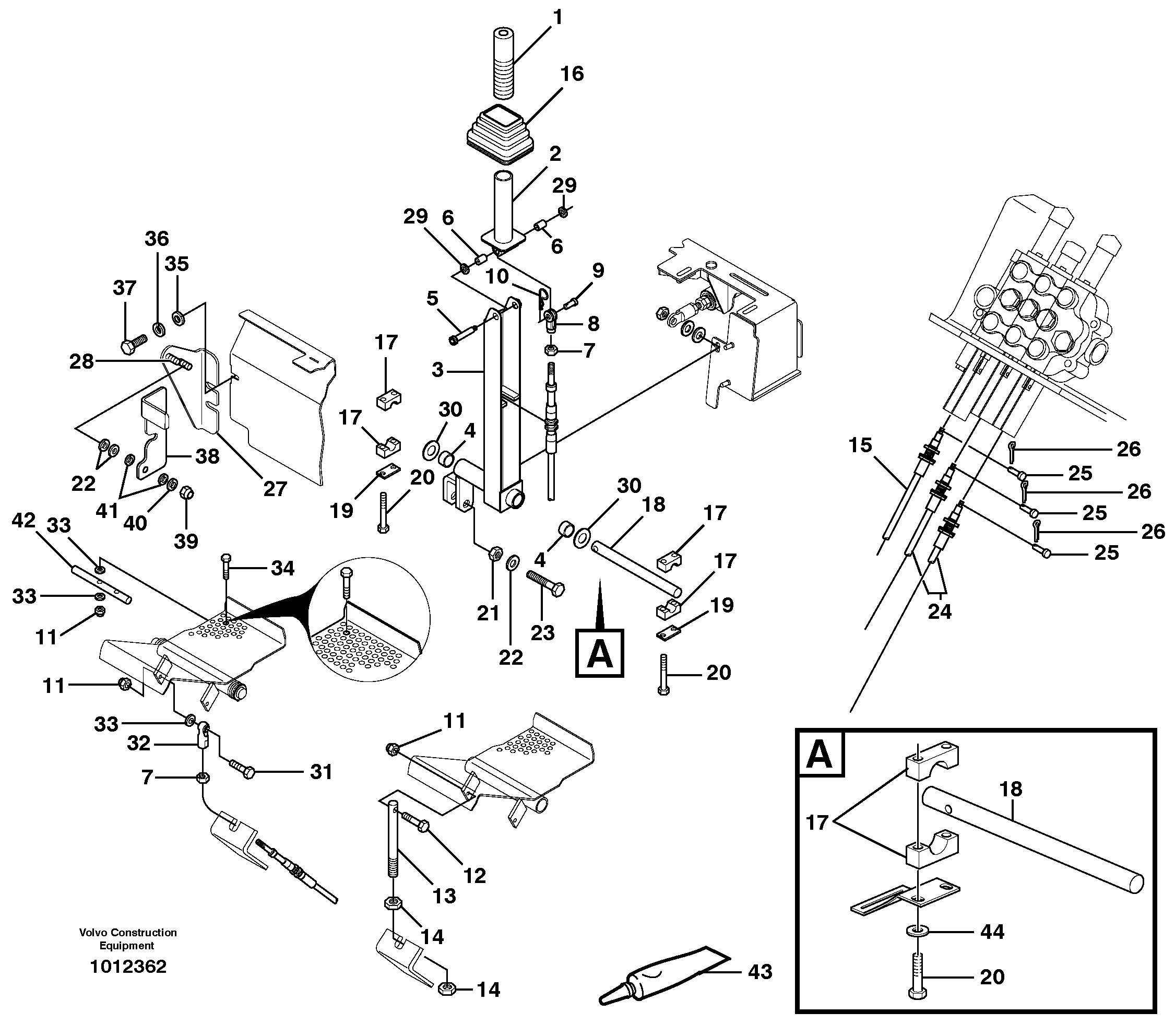 Optional hand controls  11840101 — volvo parts diagram
