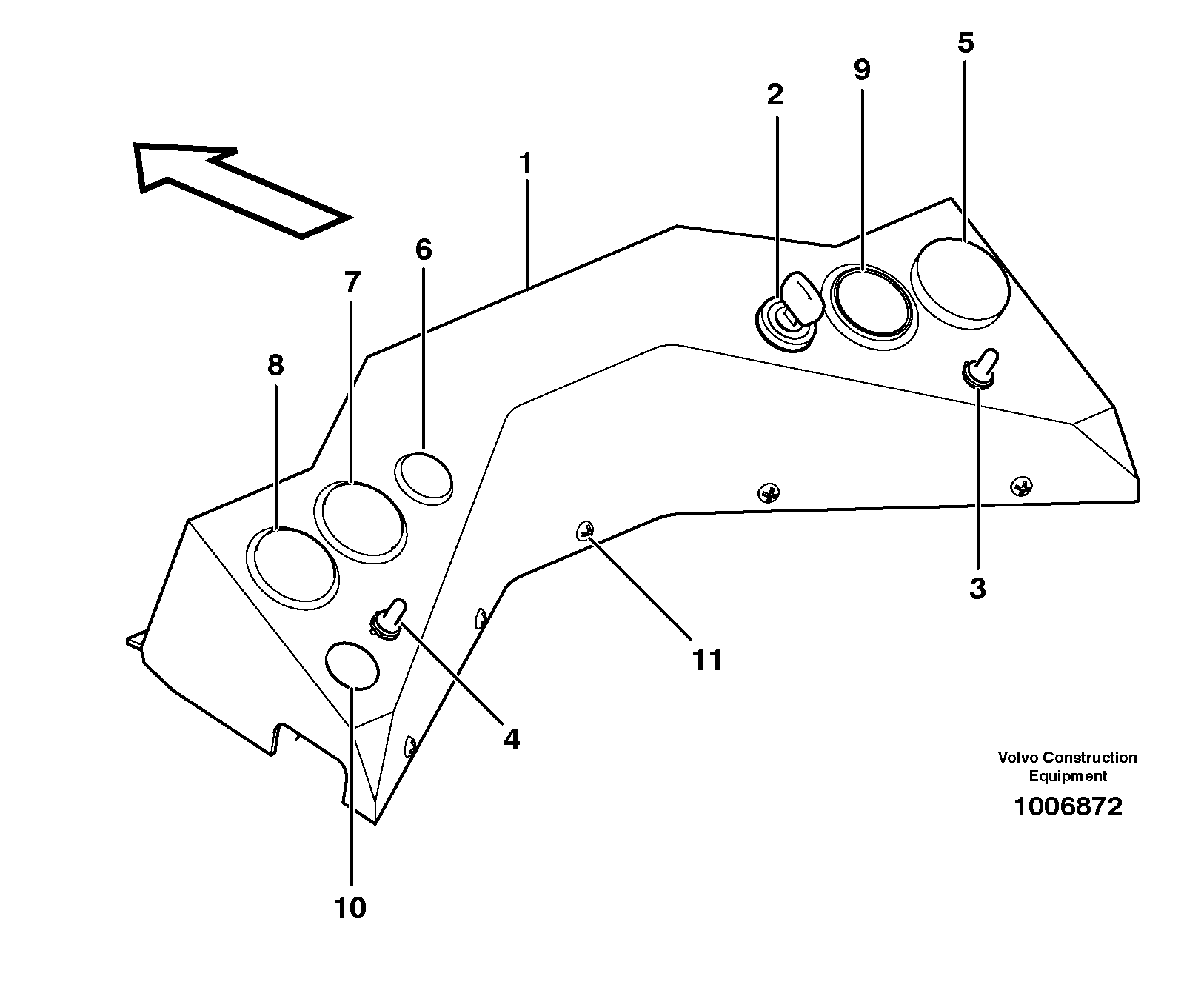 Instrument panel — volvo parts diagram
