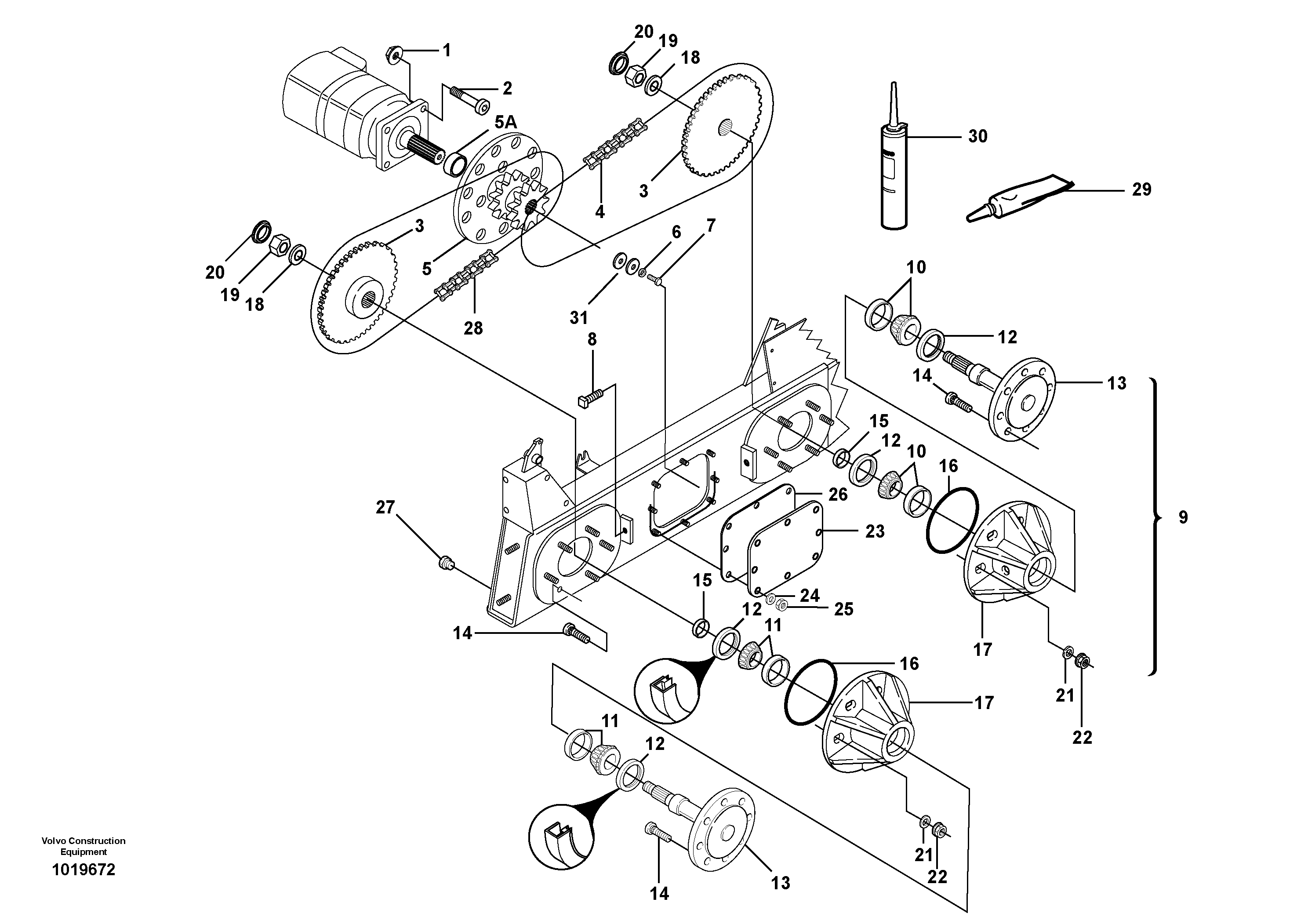 Drivetrain components — volvo parts diagram
