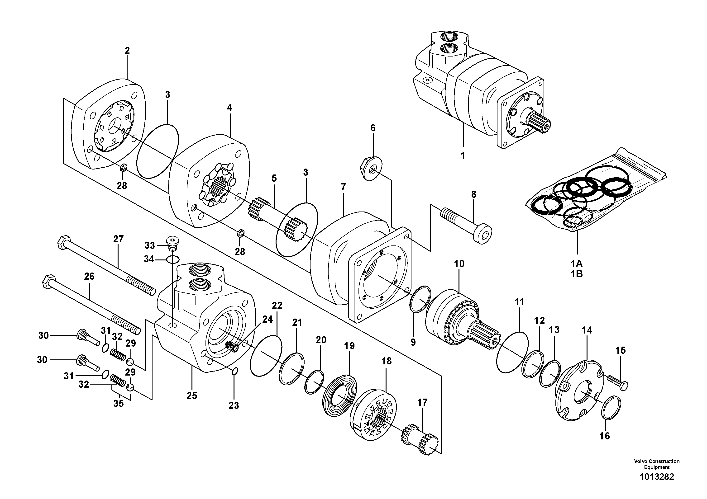 Travel motor — volvo parts diagram