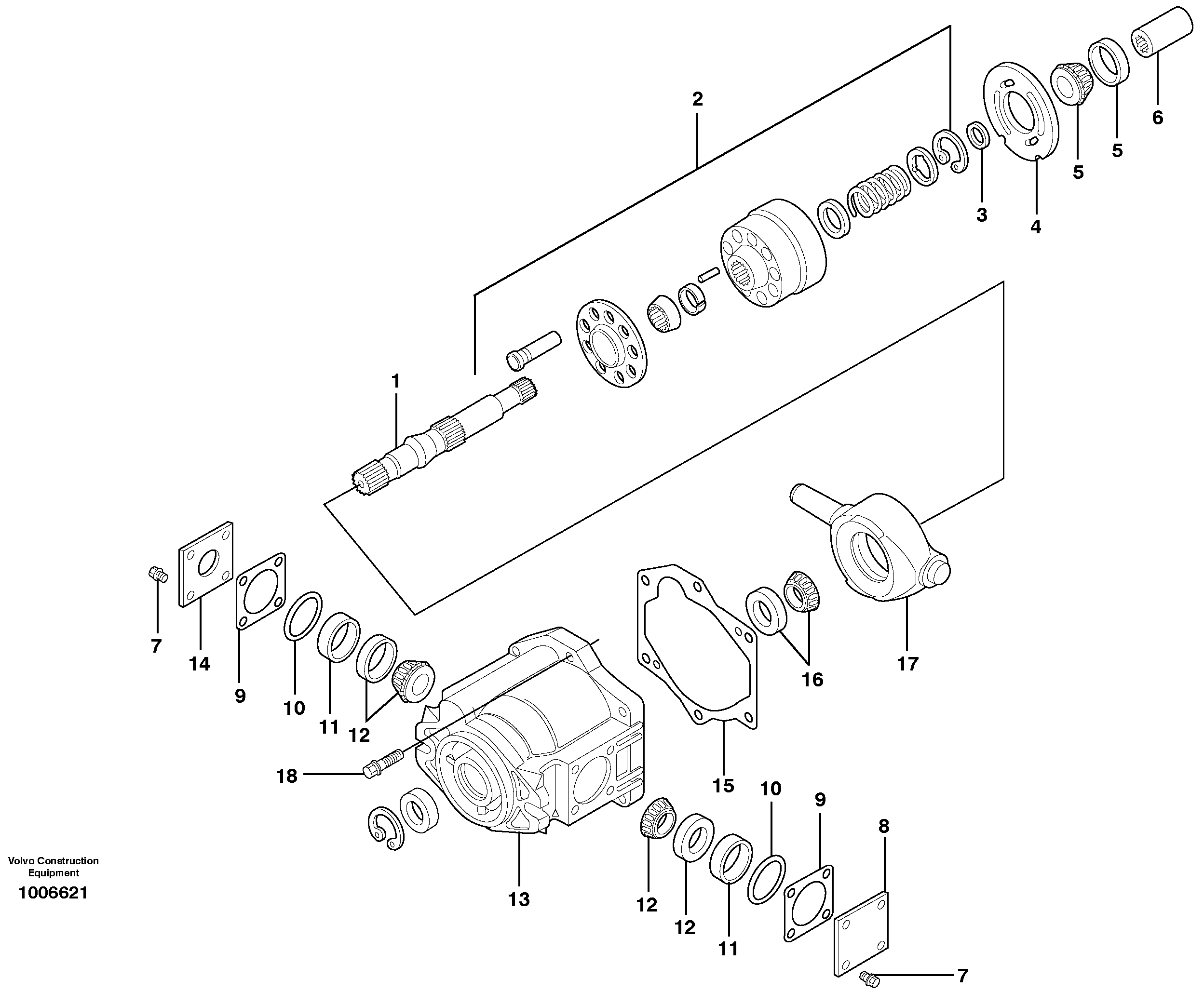 Left control pump — volvo parts diagram