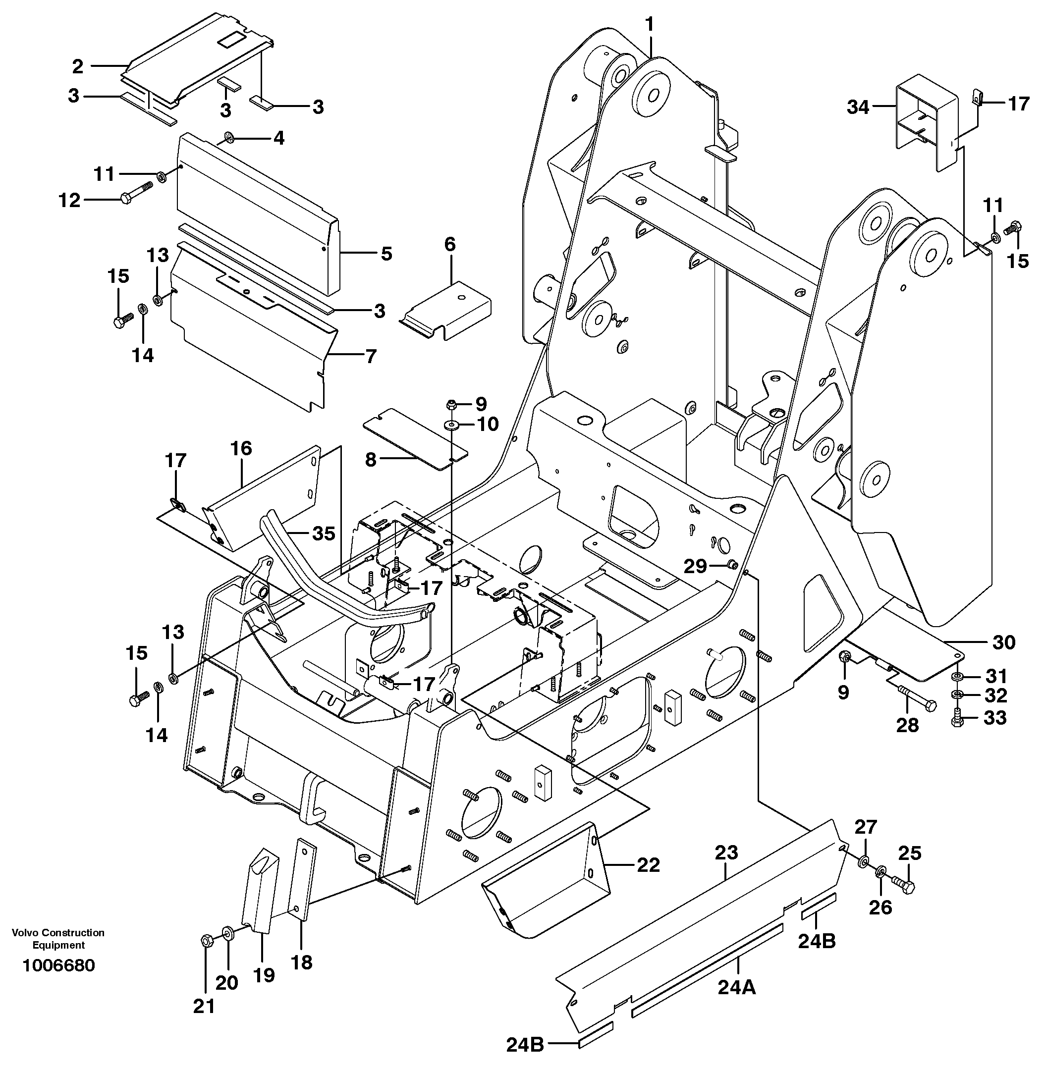 Frame — volvo parts diagram