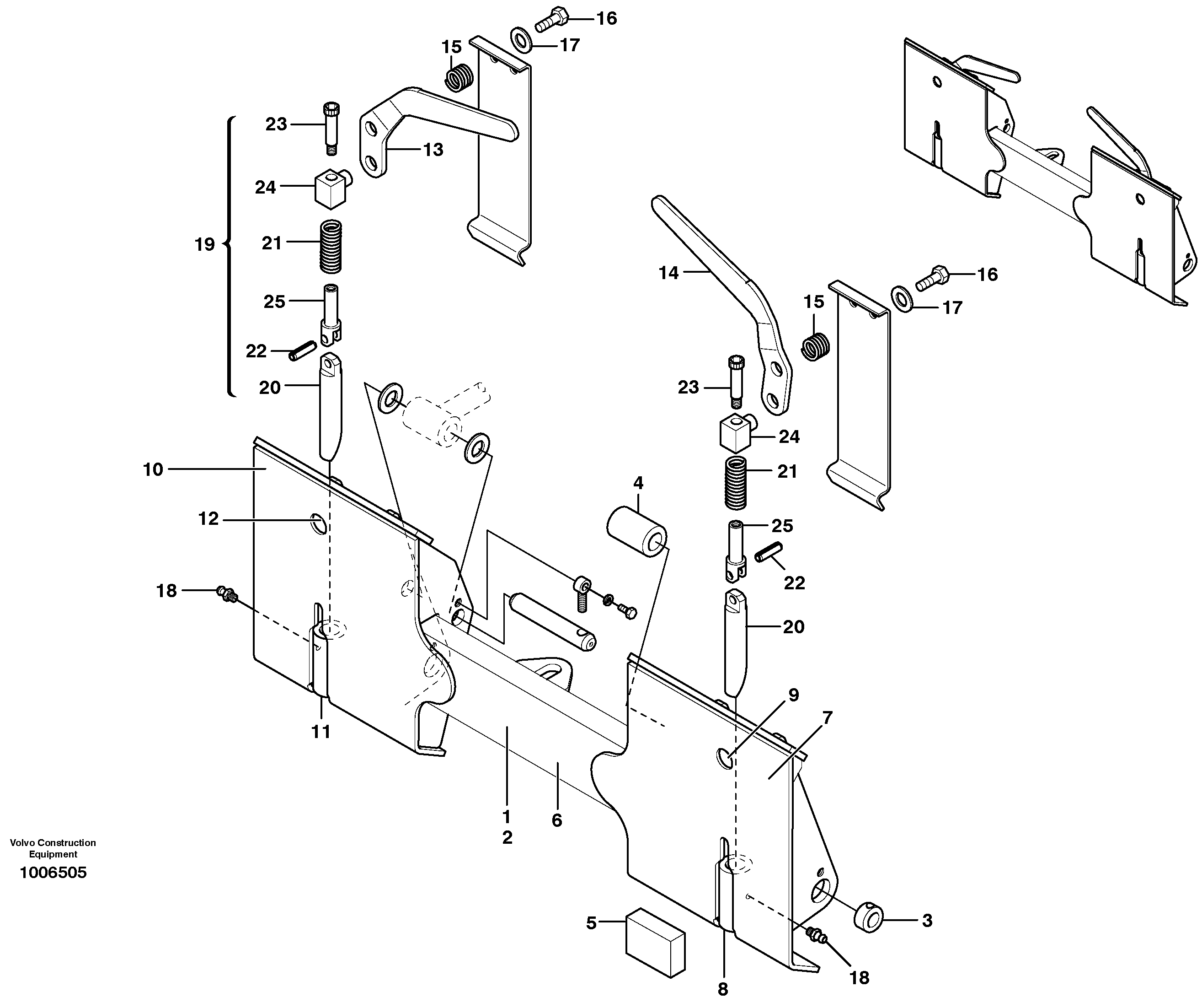 Quick attachment — volvo parts diagram