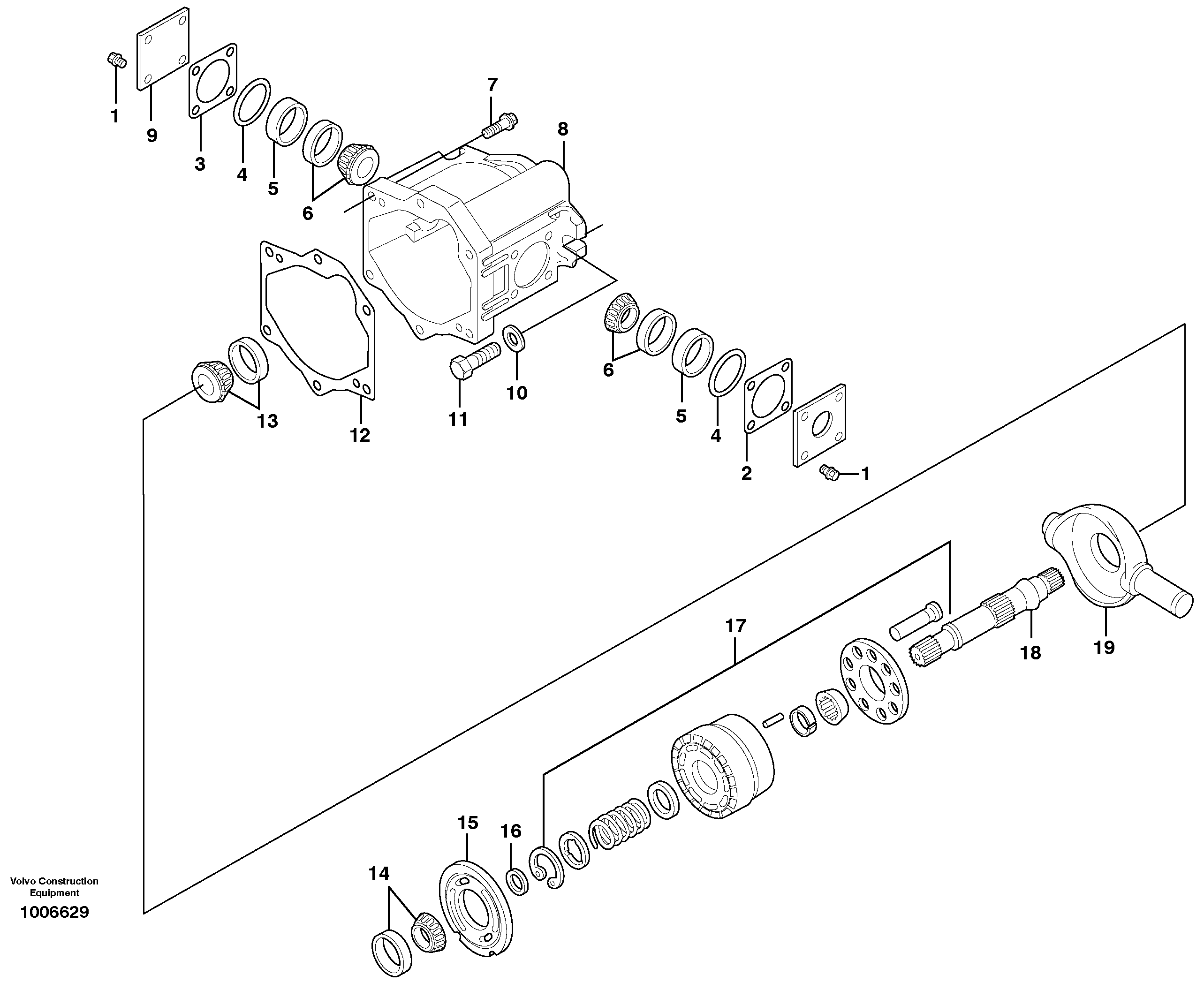 Right control pump — volvo parts diagram