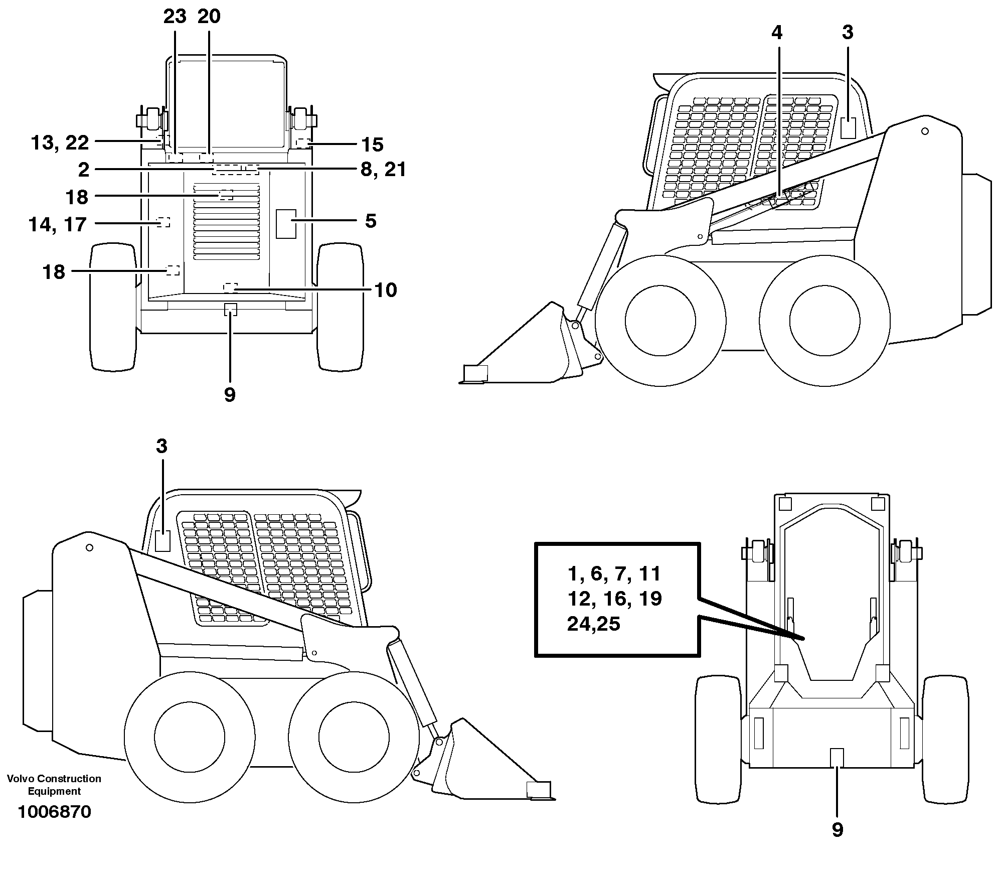 Sign plates and decals — volvo parts diagram