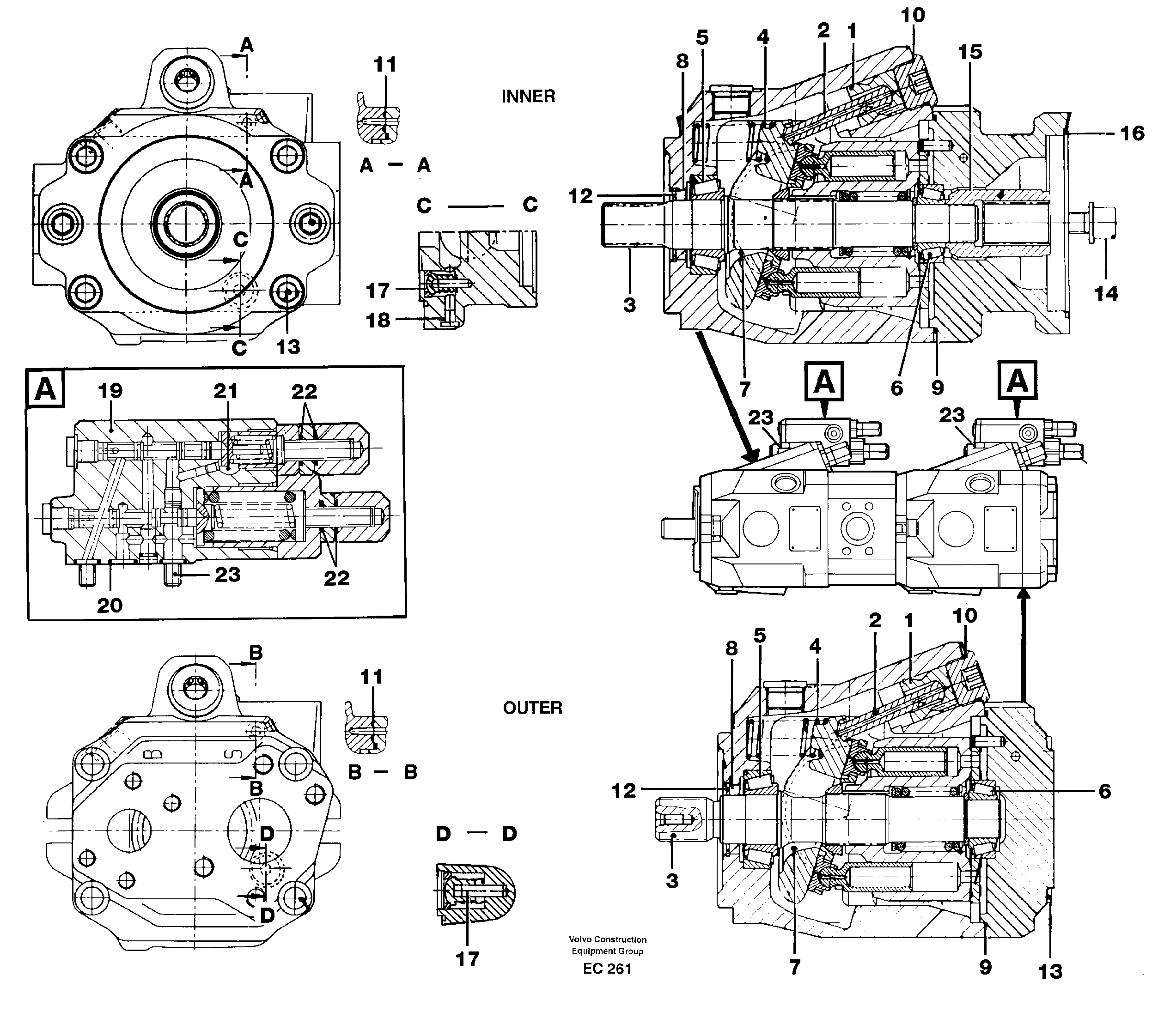 Hydraulic pump — volvo parts diagram