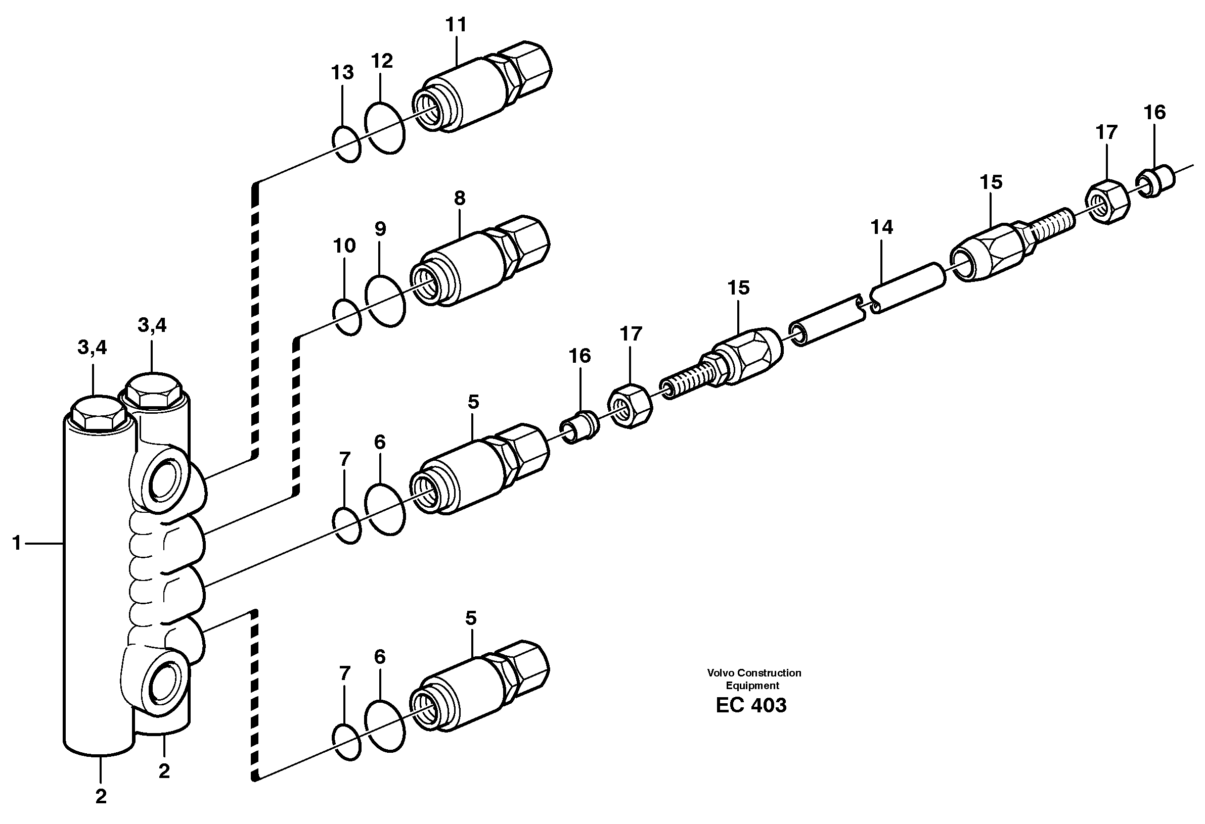 Distribution block, B3  80580 — volvo parts diagram