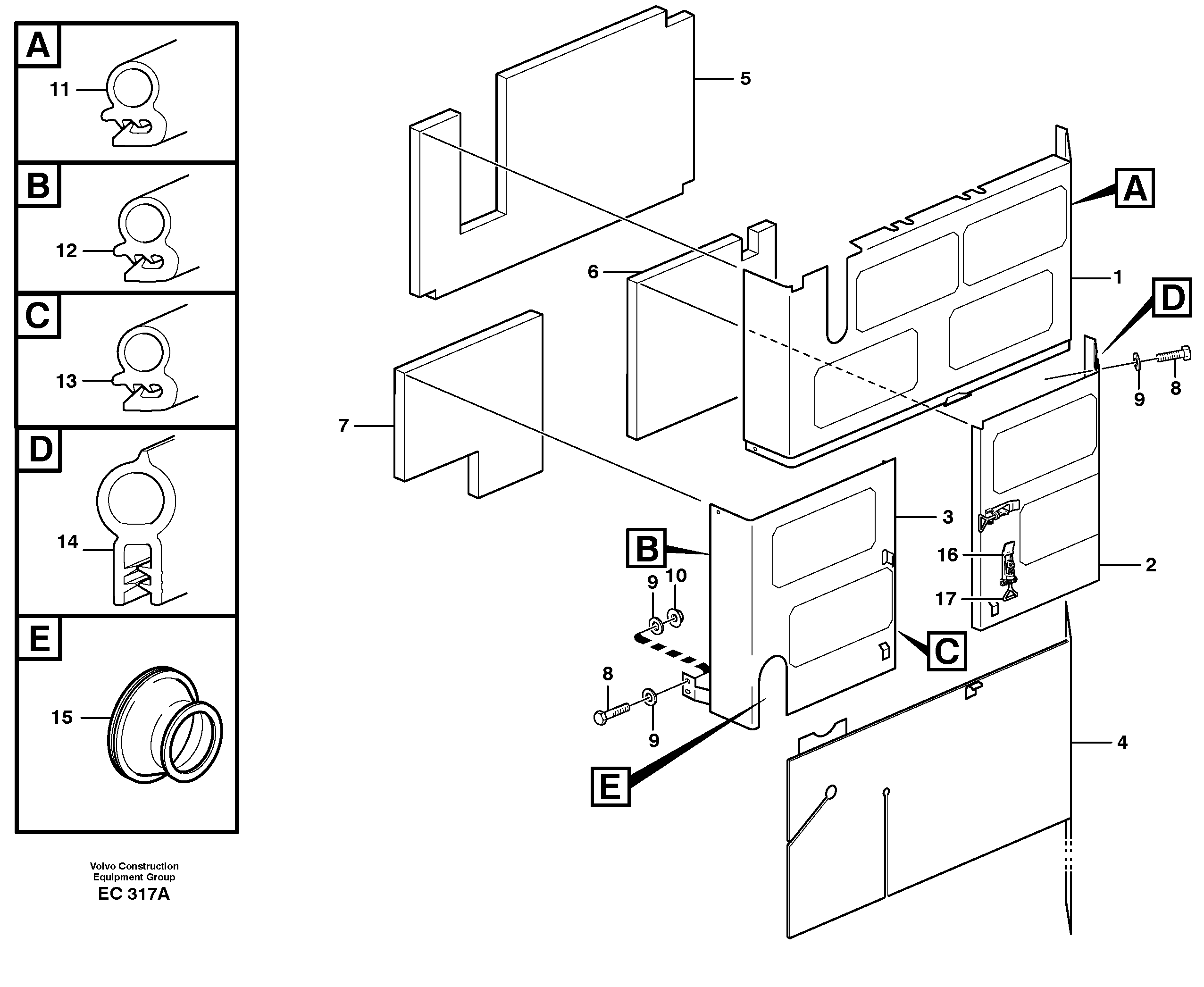 Protecting plates  80510, 93661 — volvo parts diagram