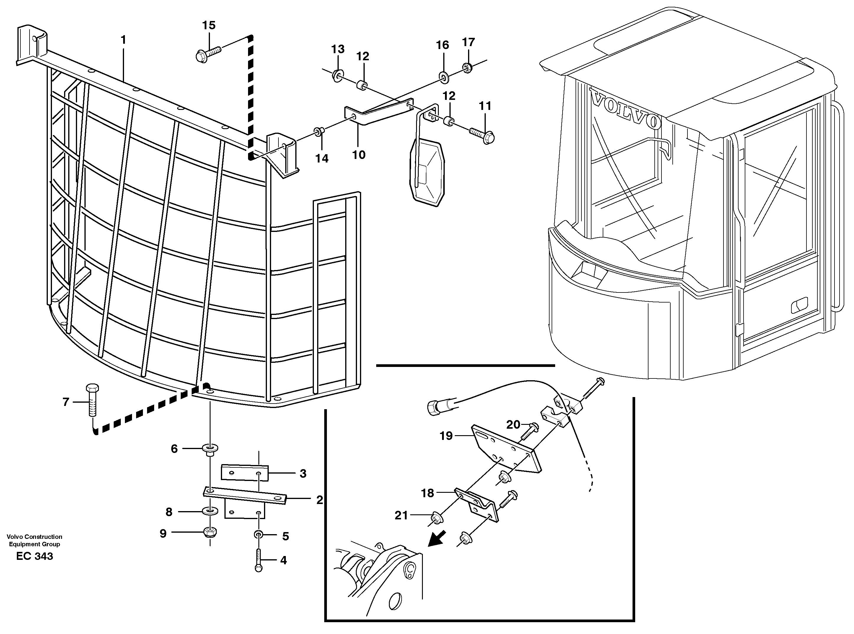 Windshild guard for windshield. — volvo parts diagram