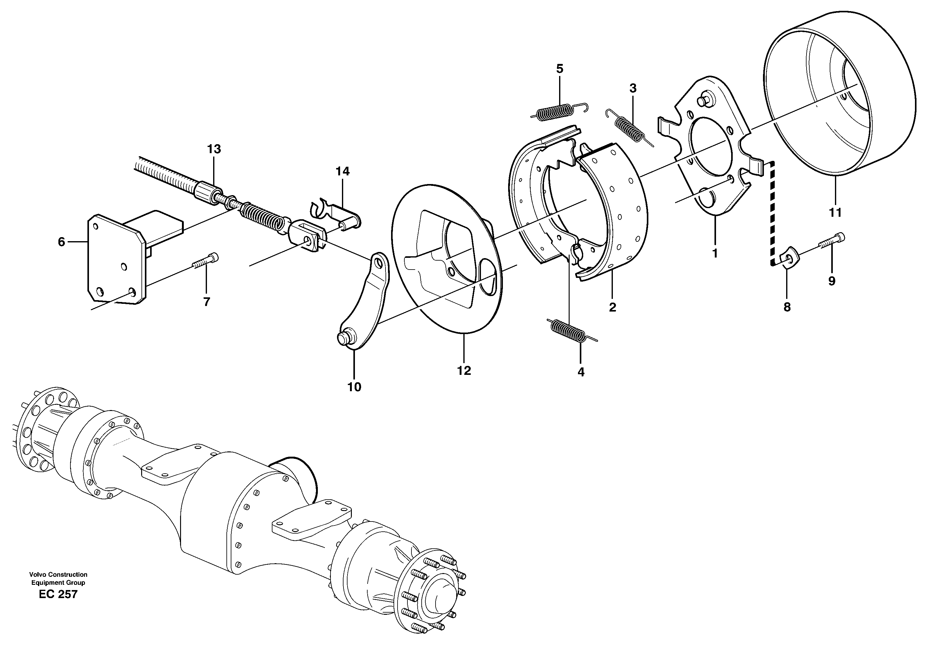 Parking brake.  AWB 15 — volvo parts diagram