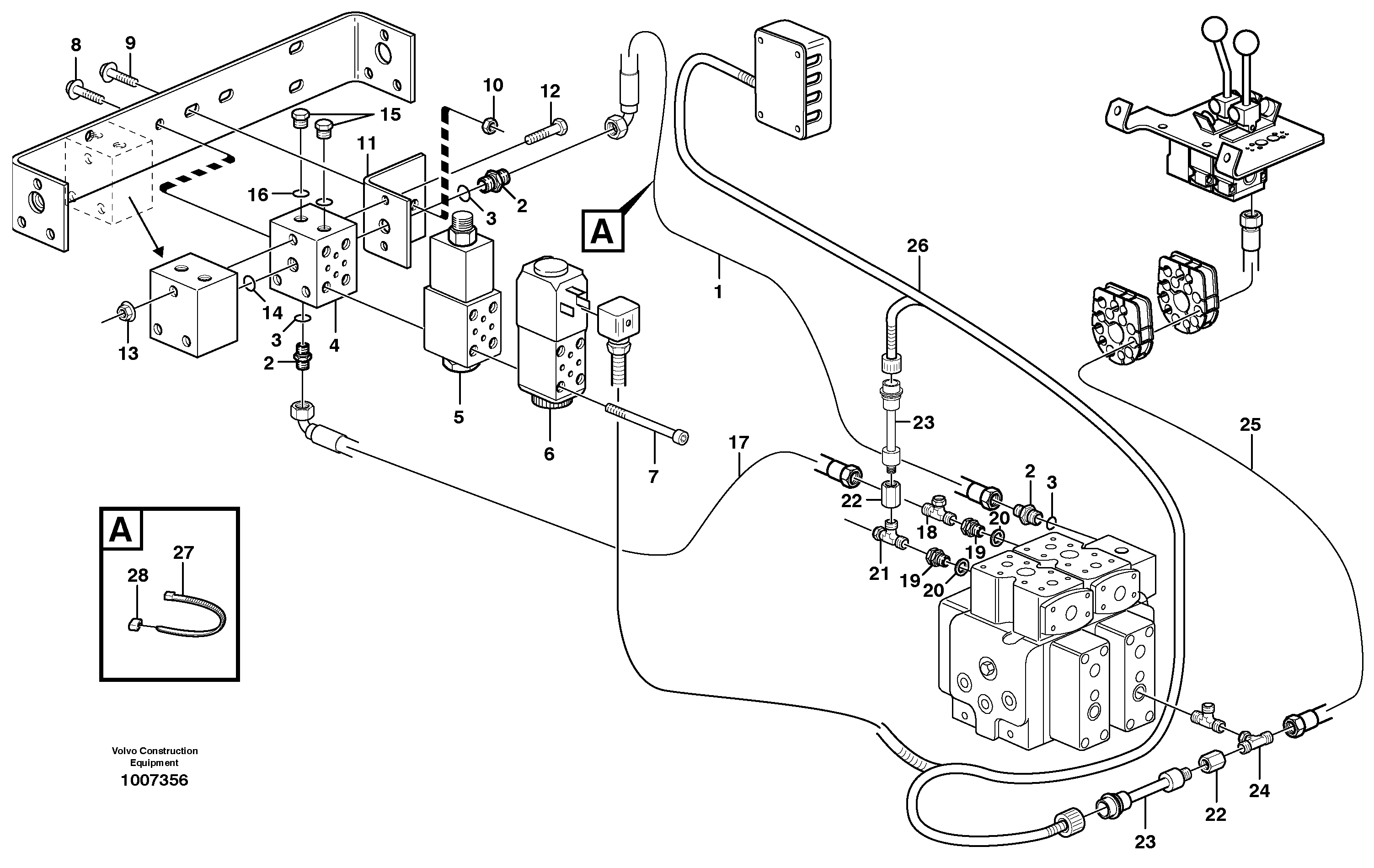 US hydraulic lift funct.  80820 — volvo parts diagram