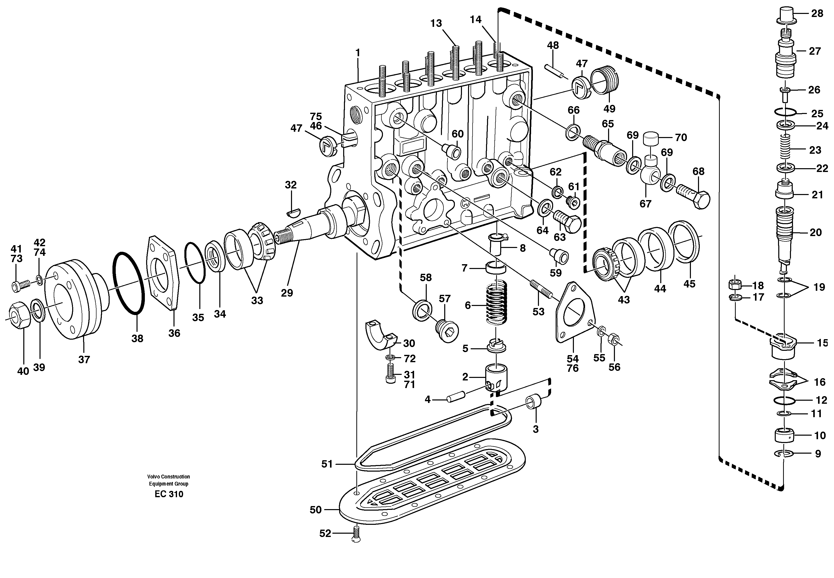 Injection pump — volvo parts diagram