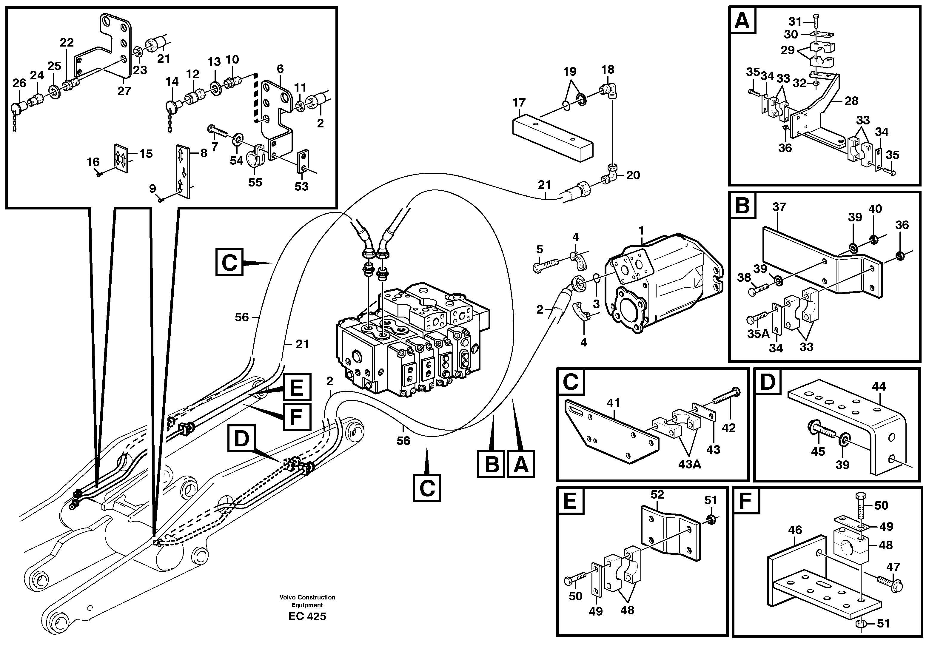 Feed lines Heavy Duty  80093 — volvo parts diagram