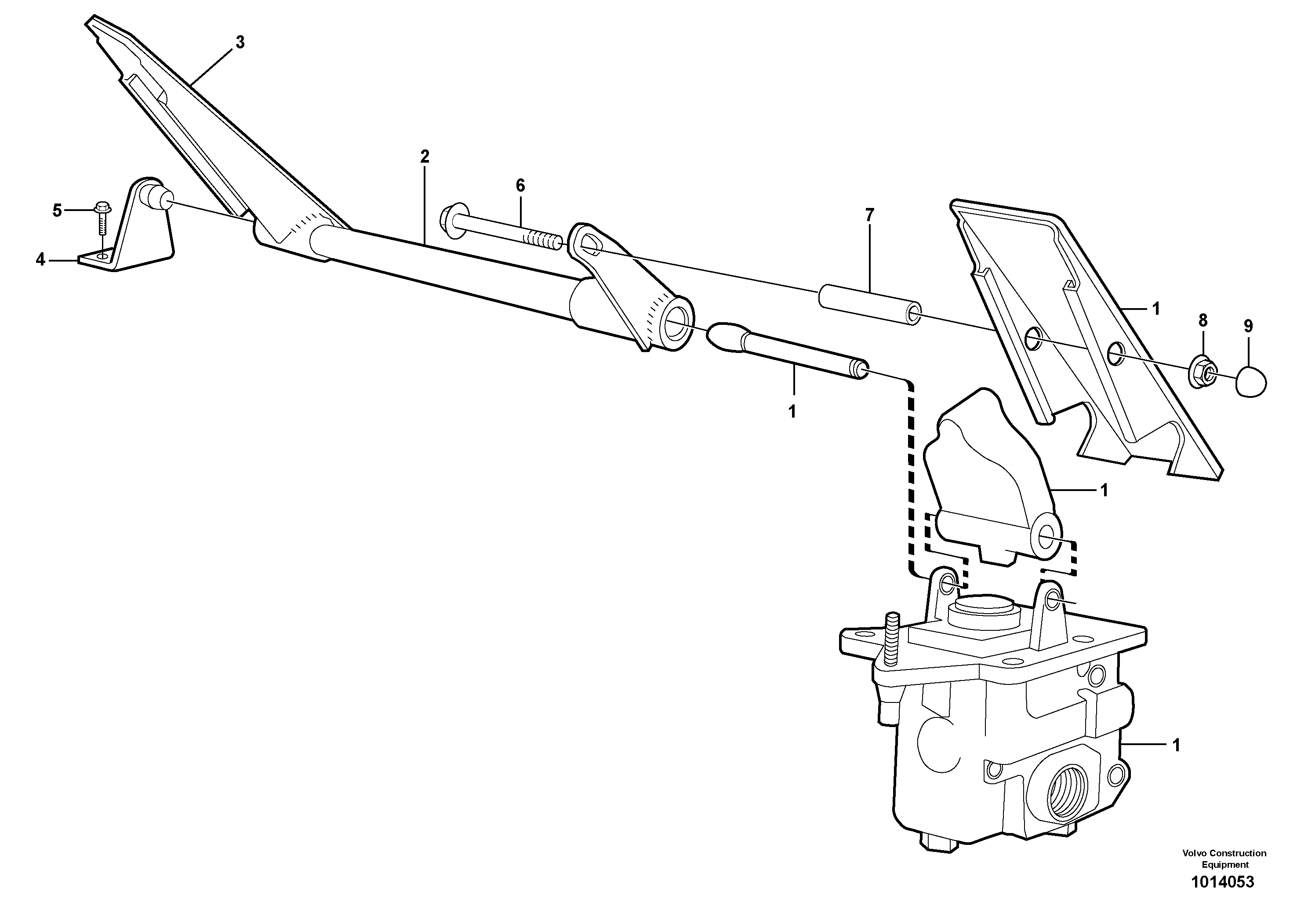 Double brake pedals.  93773 — volvo parts diagram