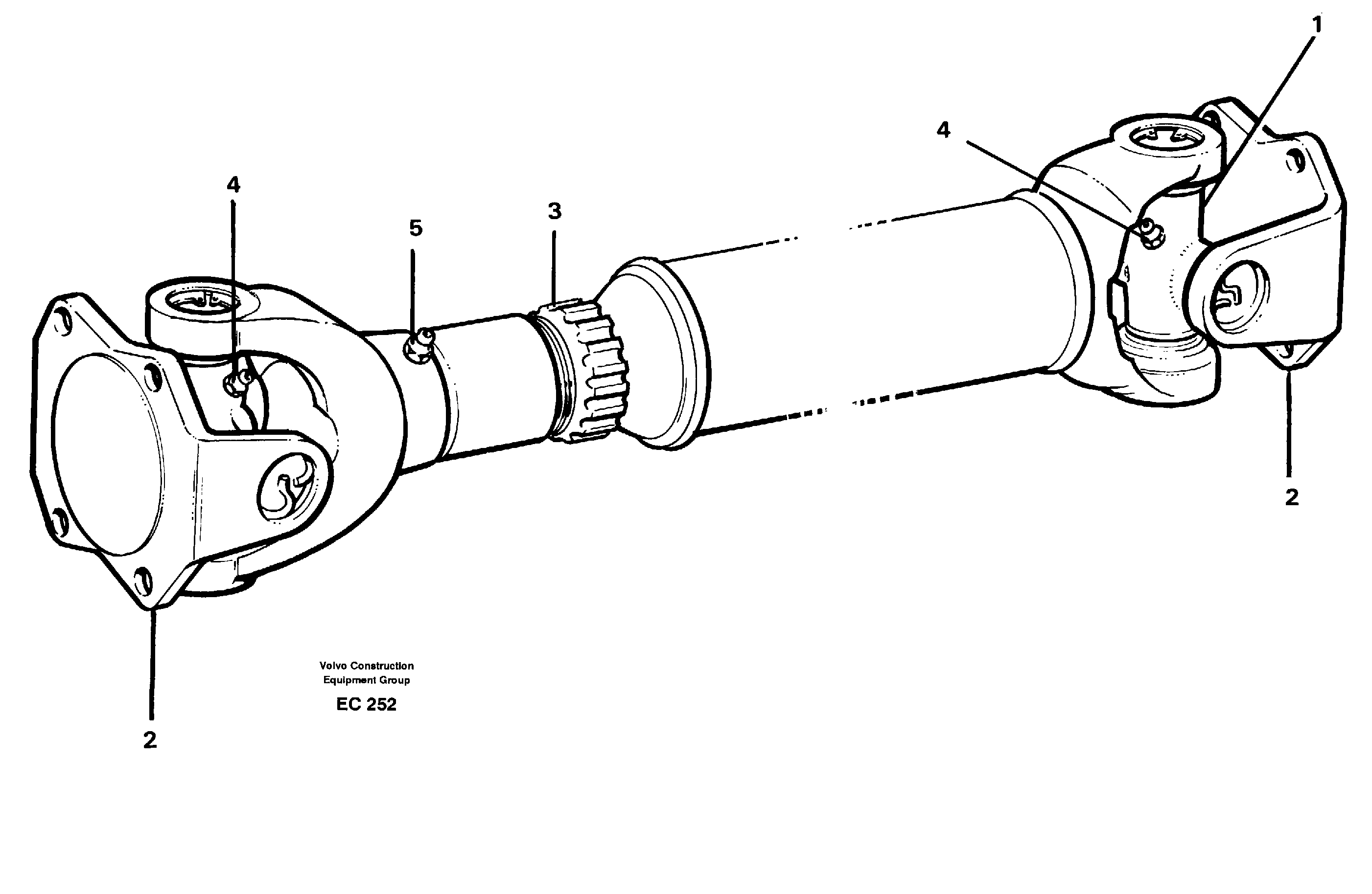Propeller shaft — volvo parts diagram