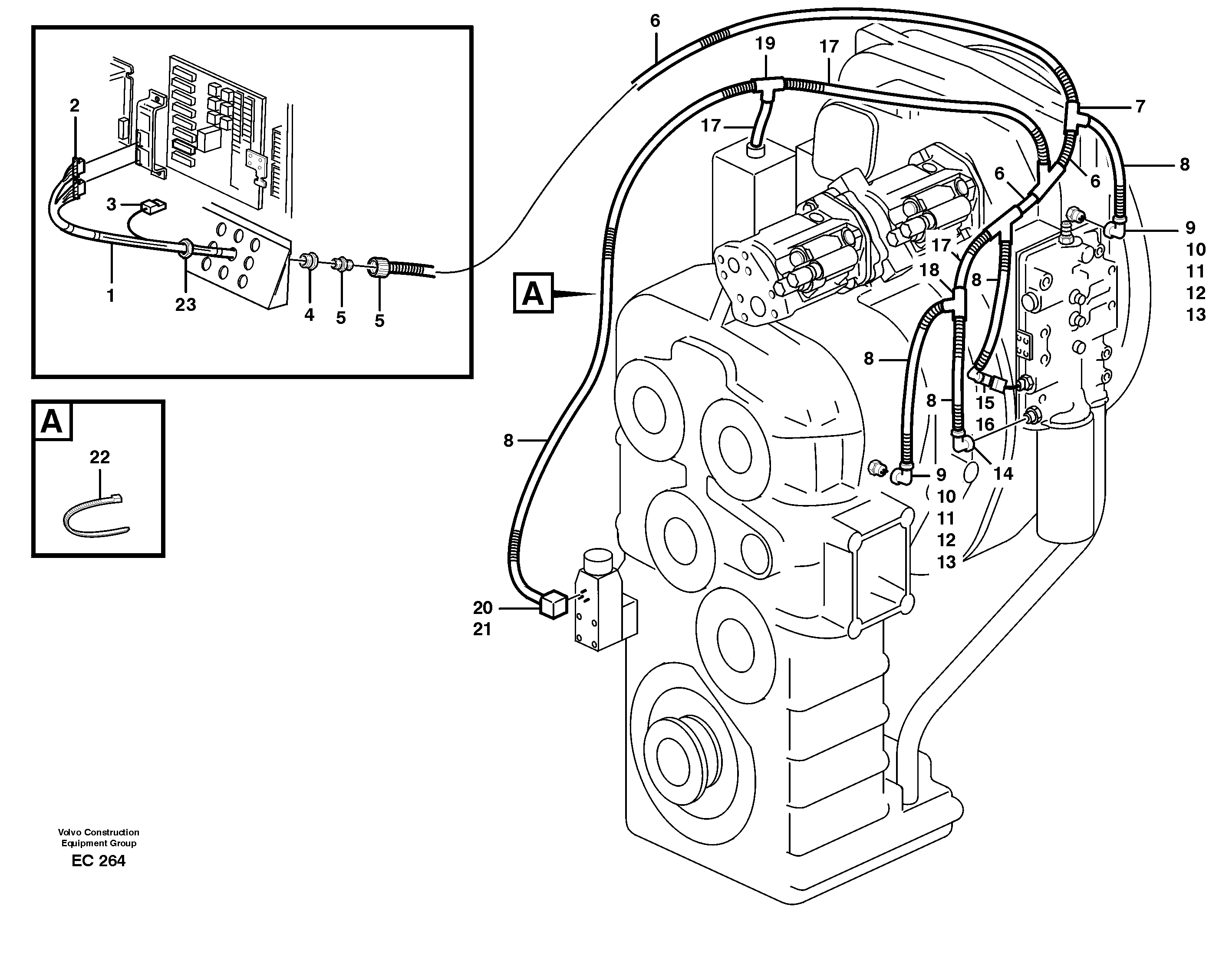 Cable harness, transmission. — volvo parts diagram