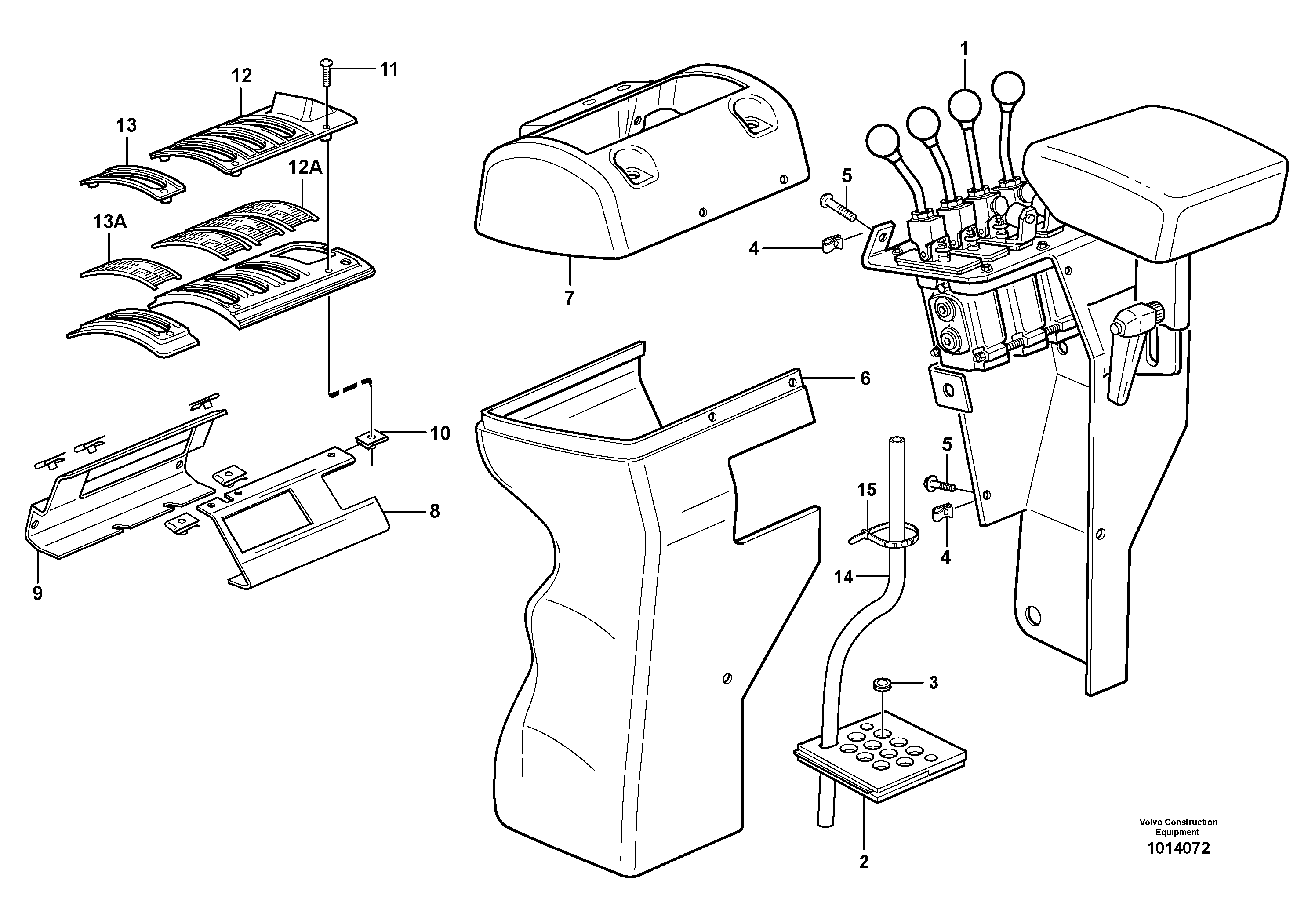 Cover for servo valves — volvo parts diagram