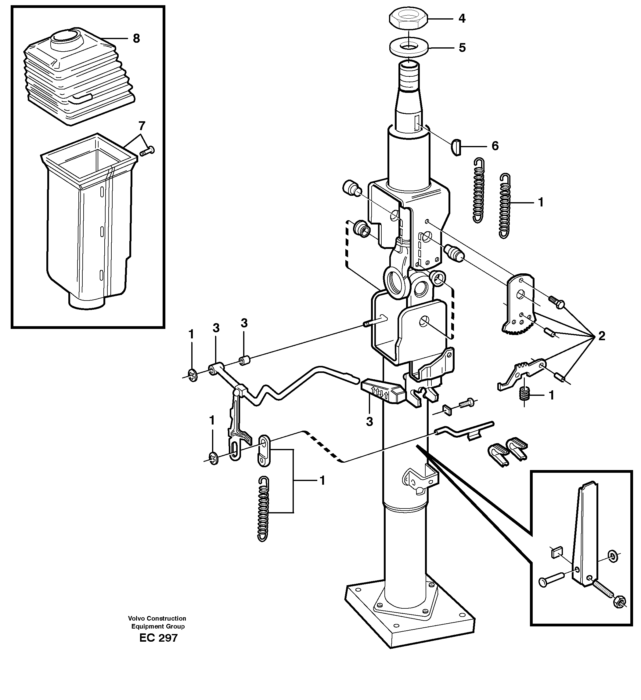 Adjustable steering wheel  80322 — volvo parts diagram