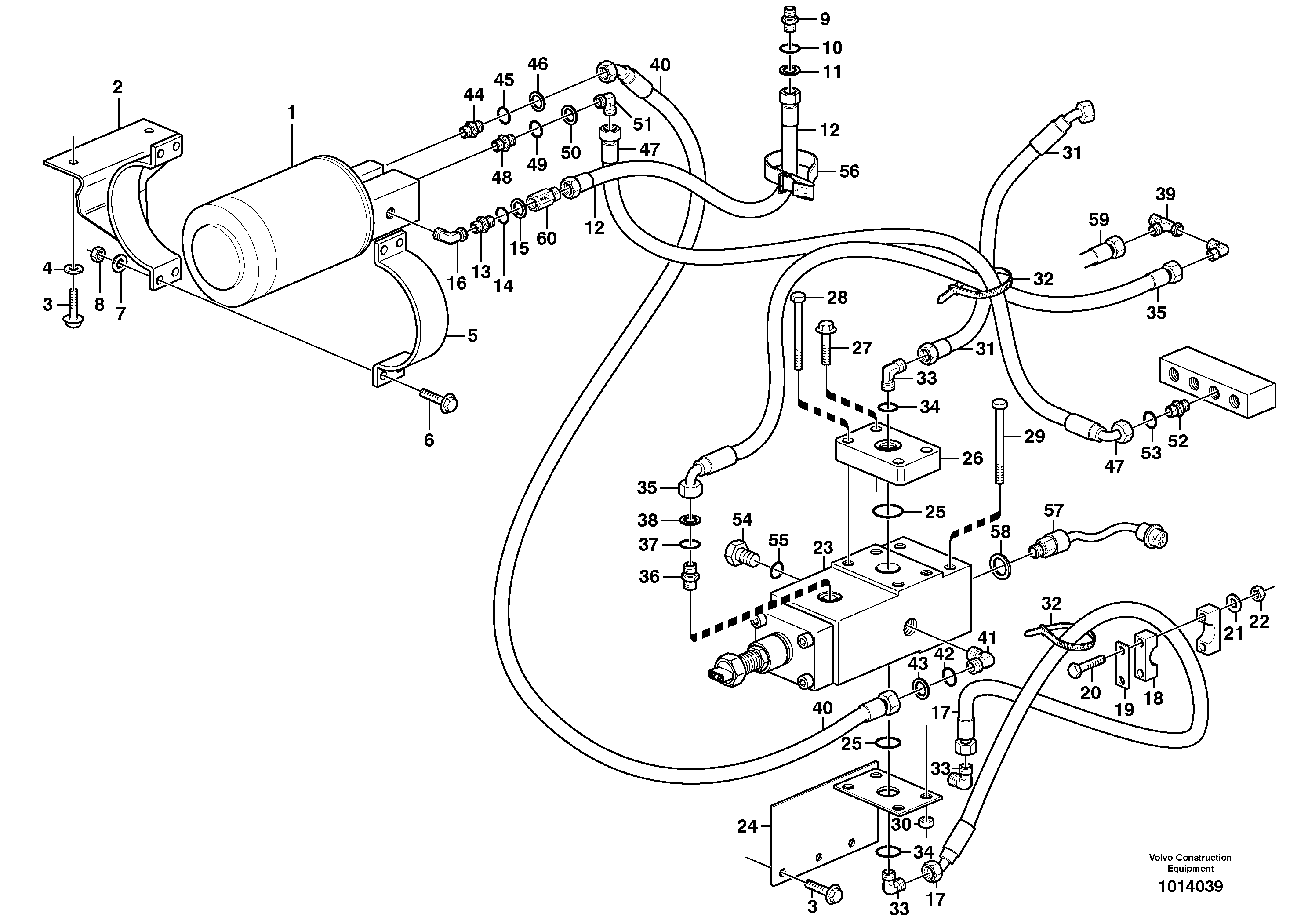 Auxiliary steering system  80083 — volvo parts diagram
