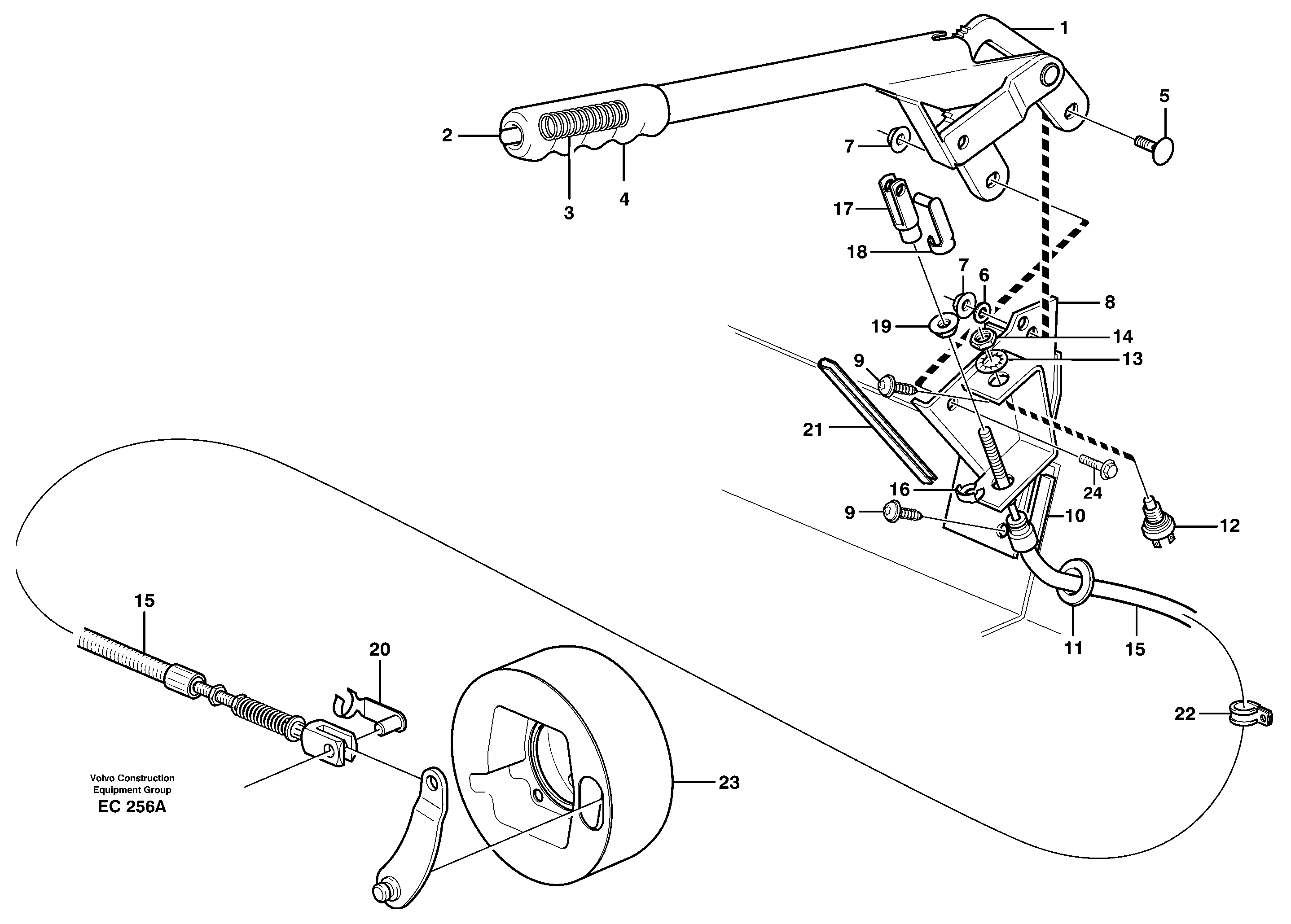 Hand brake — volvo parts diagram