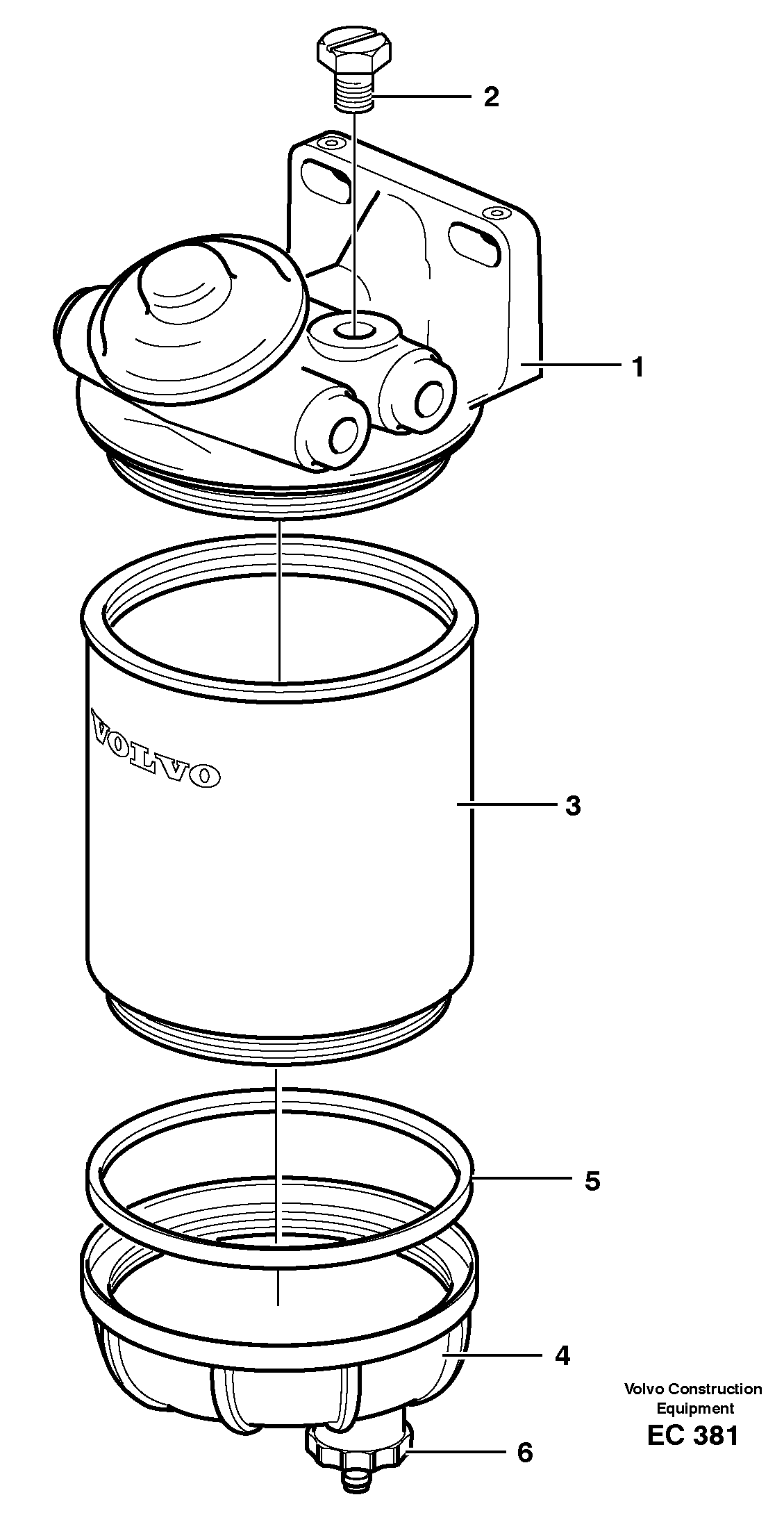 Water separator  80255 — volvo parts diagram