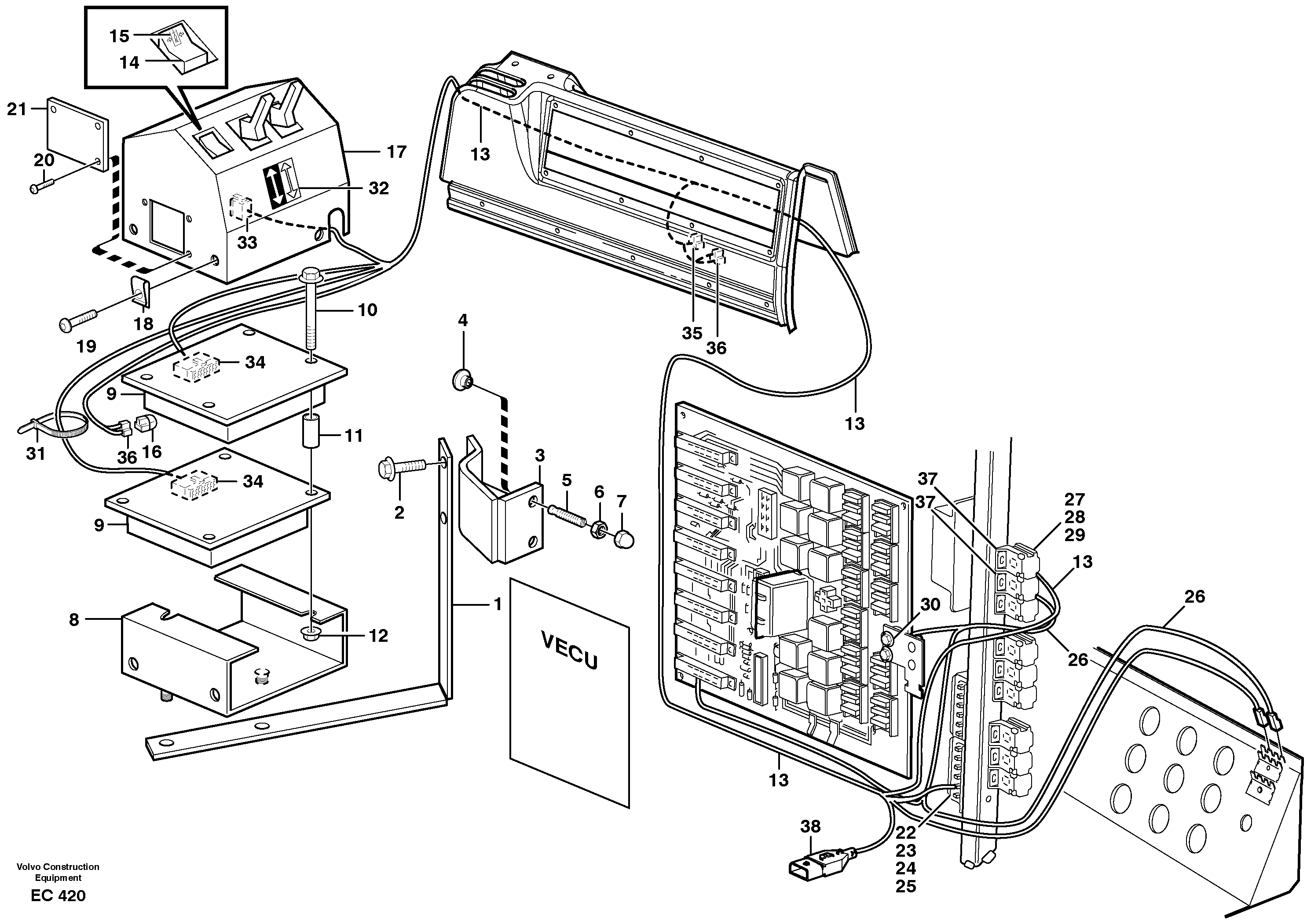 Electrical system, 5th and 6th function  80094 — volvo parts diagram