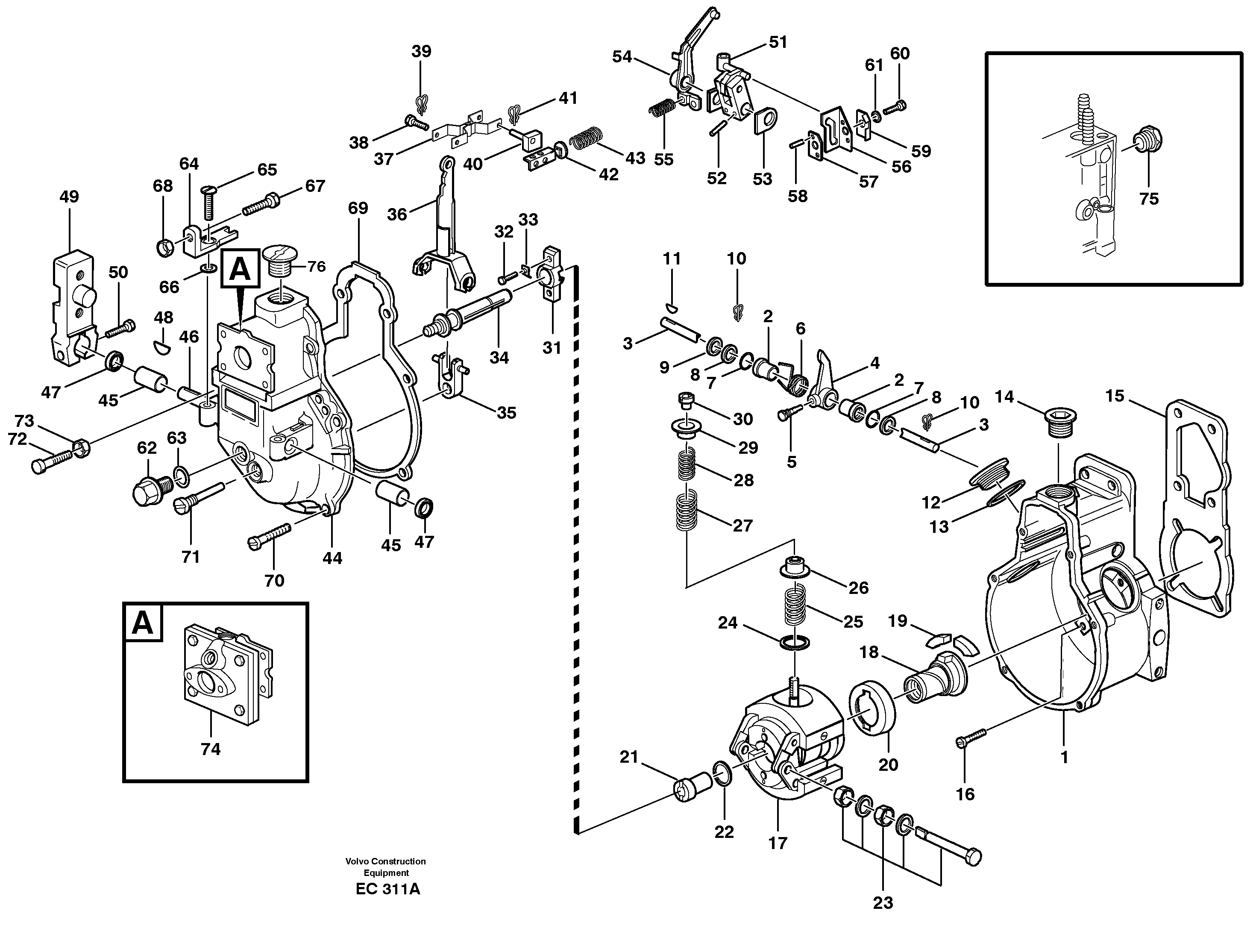Centrifugal governor — volvo parts diagram
