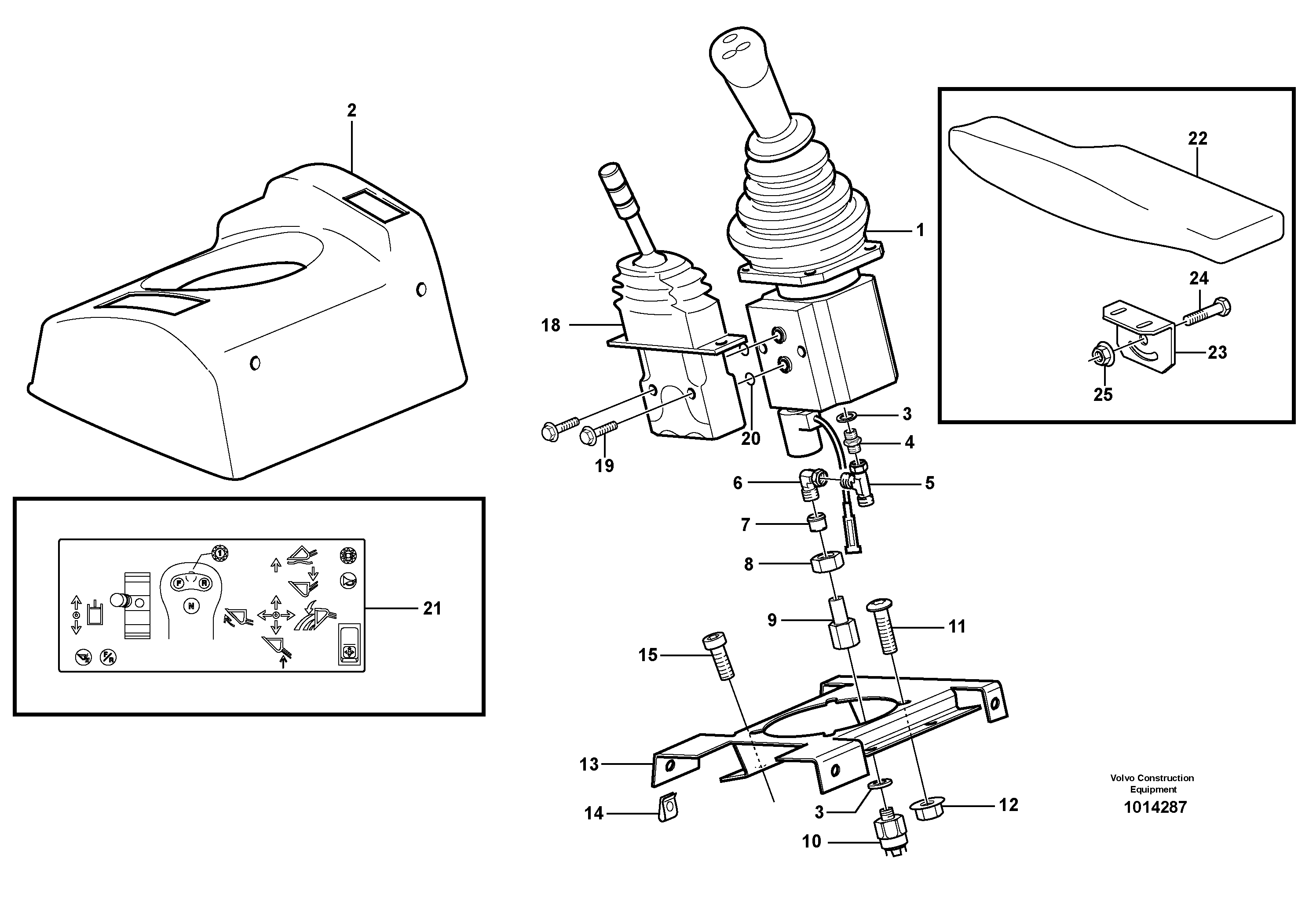 Servo valve with fitting parts  80357, 80360 — volvo parts diagram