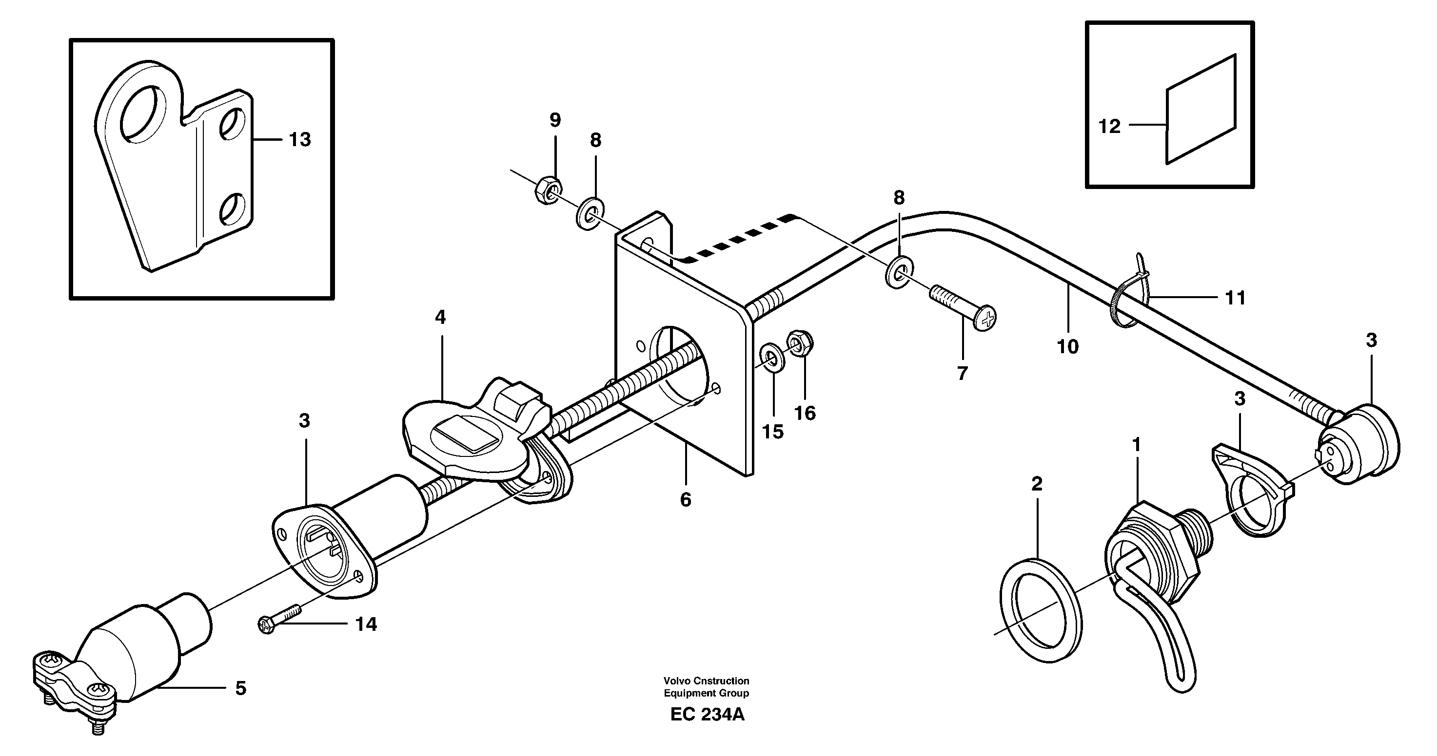 Engine heater  80586 — volvo parts diagram