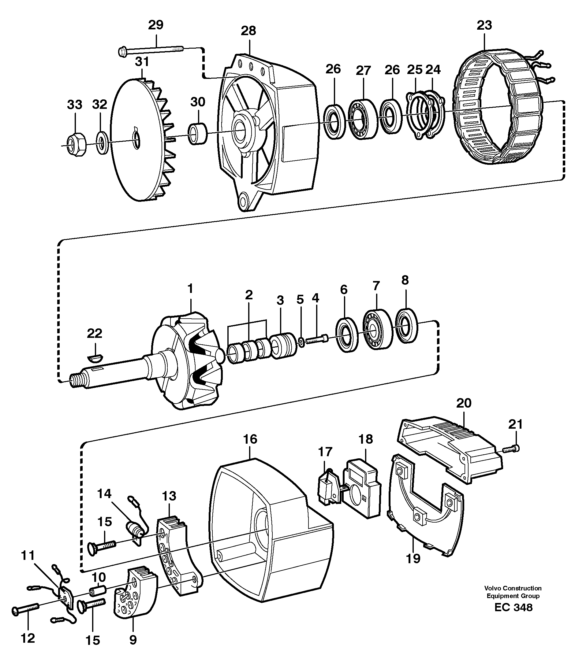 Alternator, 100amp  80385 — volvo parts diagram