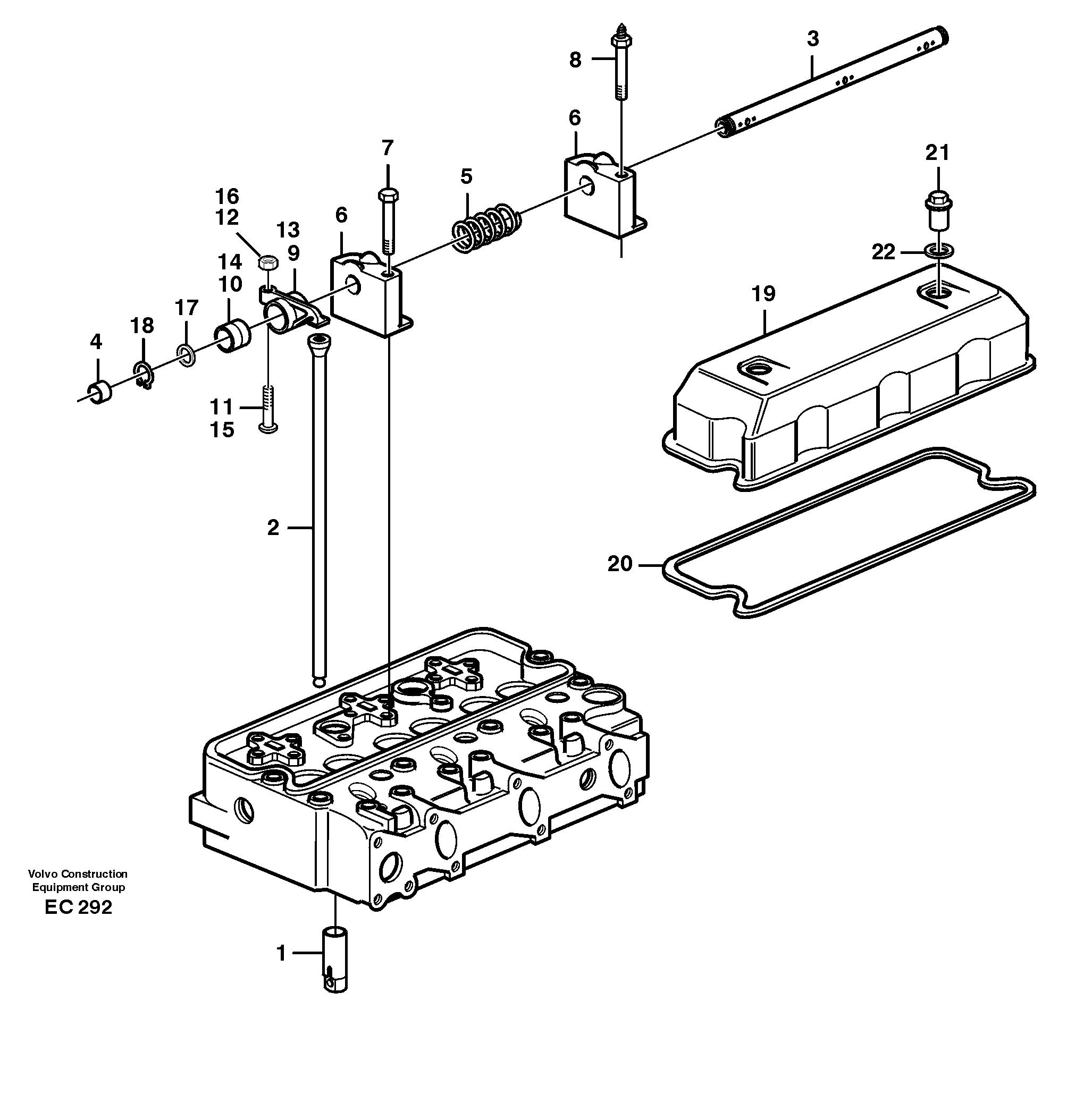 Valve mechanism — volvo parts diagram