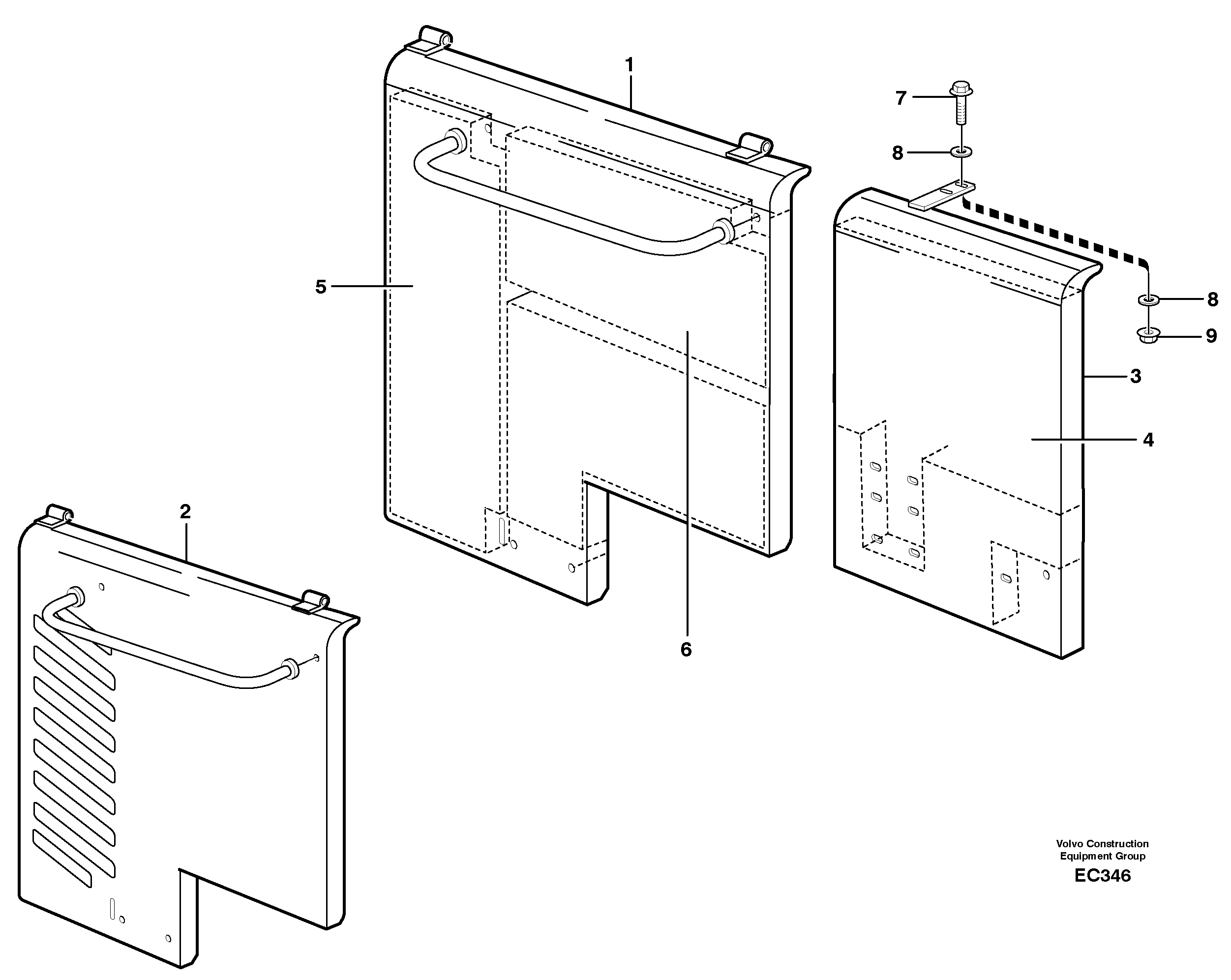 Hatch for oil bath air cleaner — volvo parts diagram