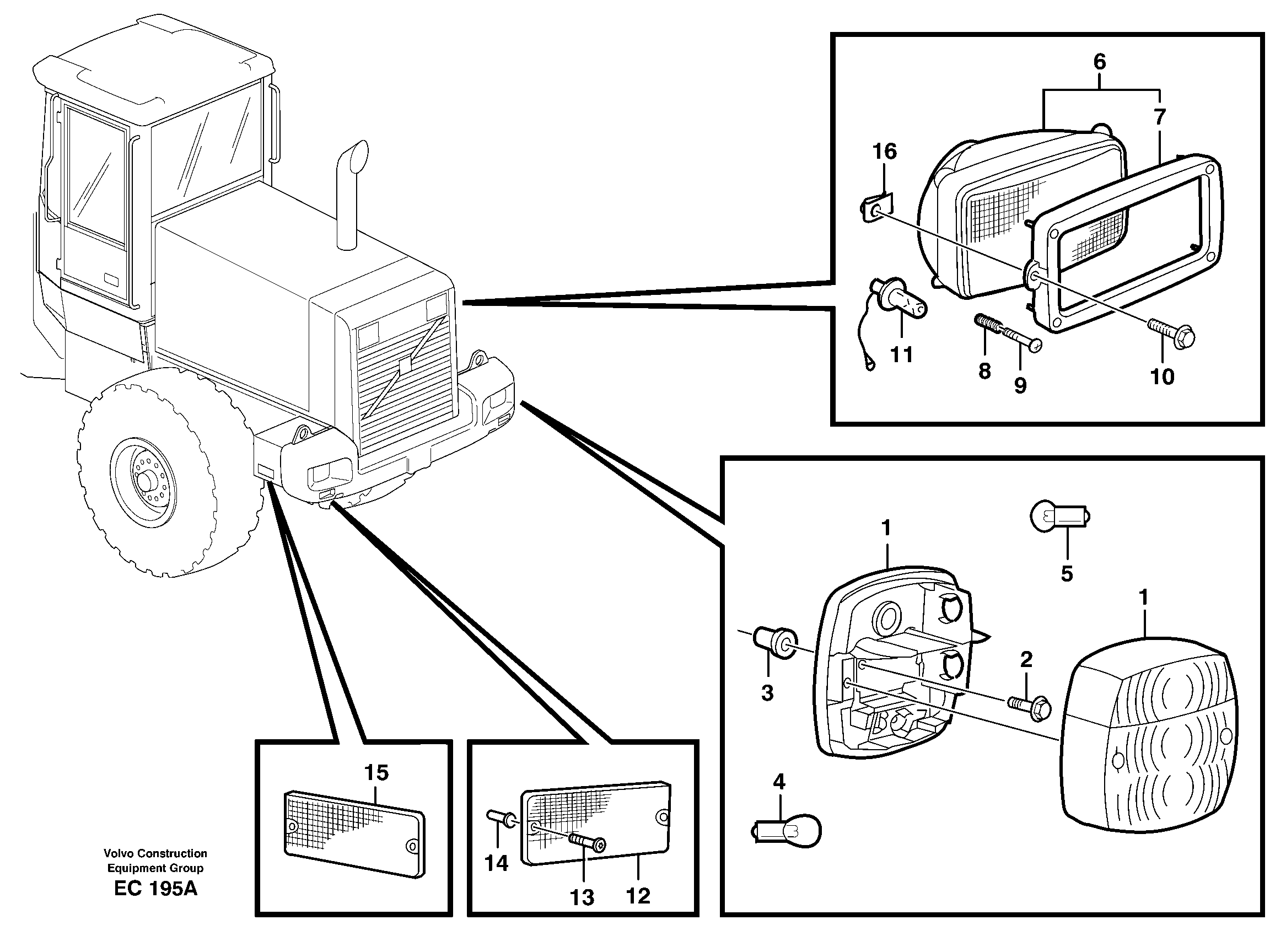 Lighting, rear — volvo parts diagram
