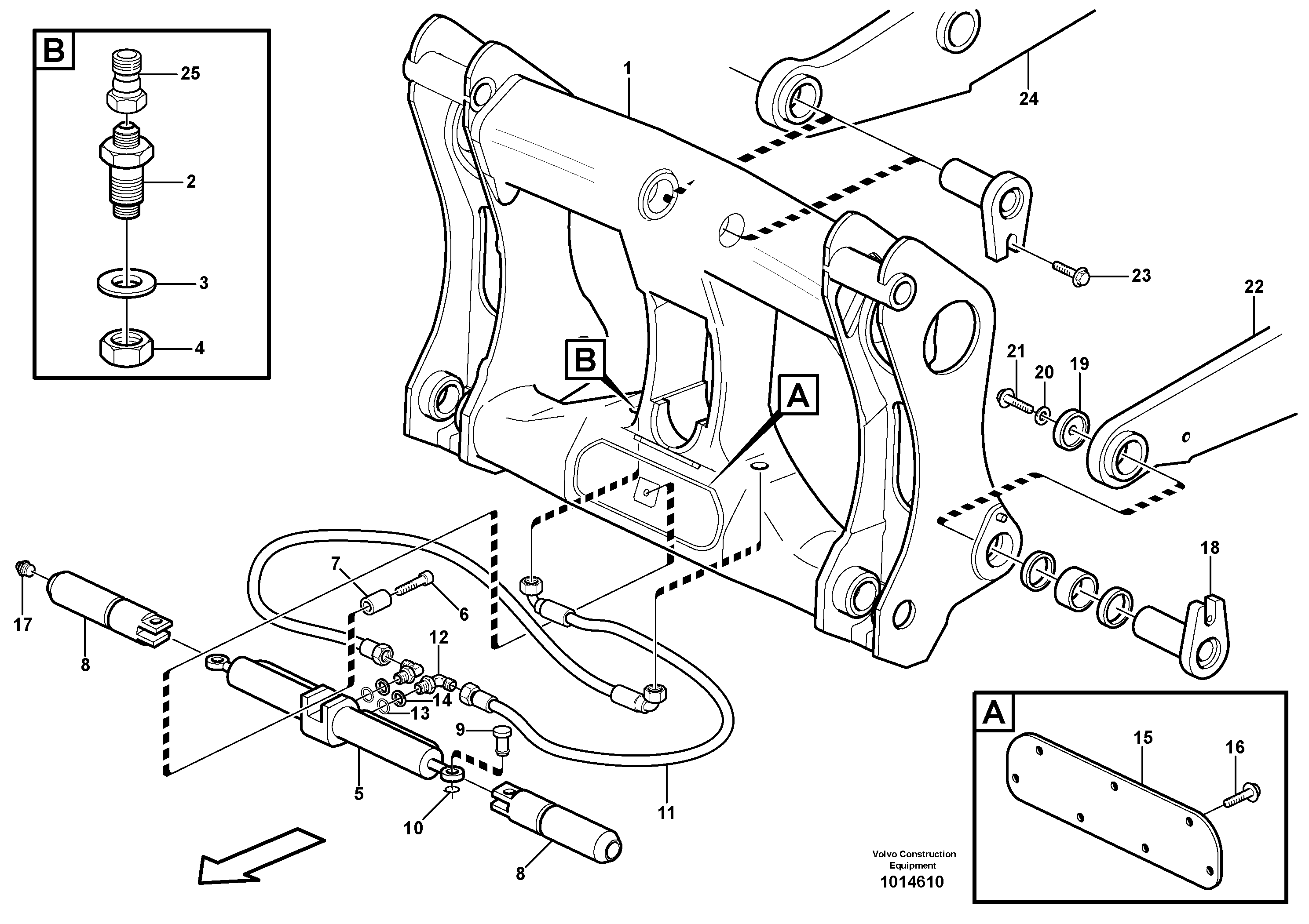Attachment bracket  93696 — volvo parts diagram