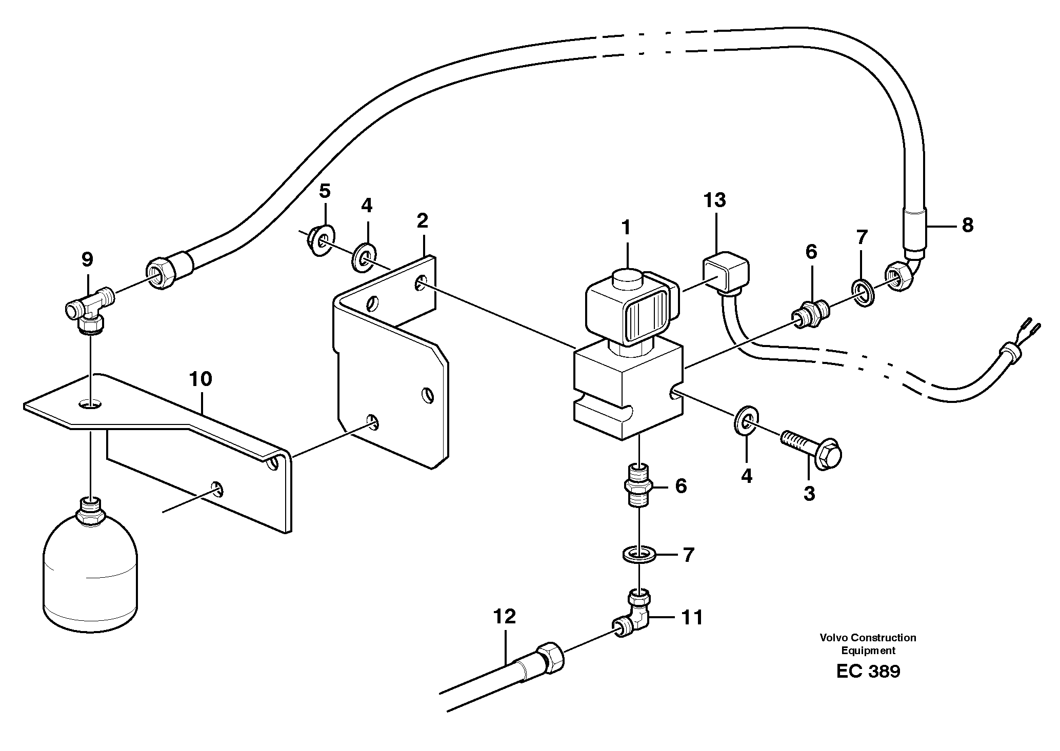 Lock valve  80100 — volvo parts diagram
