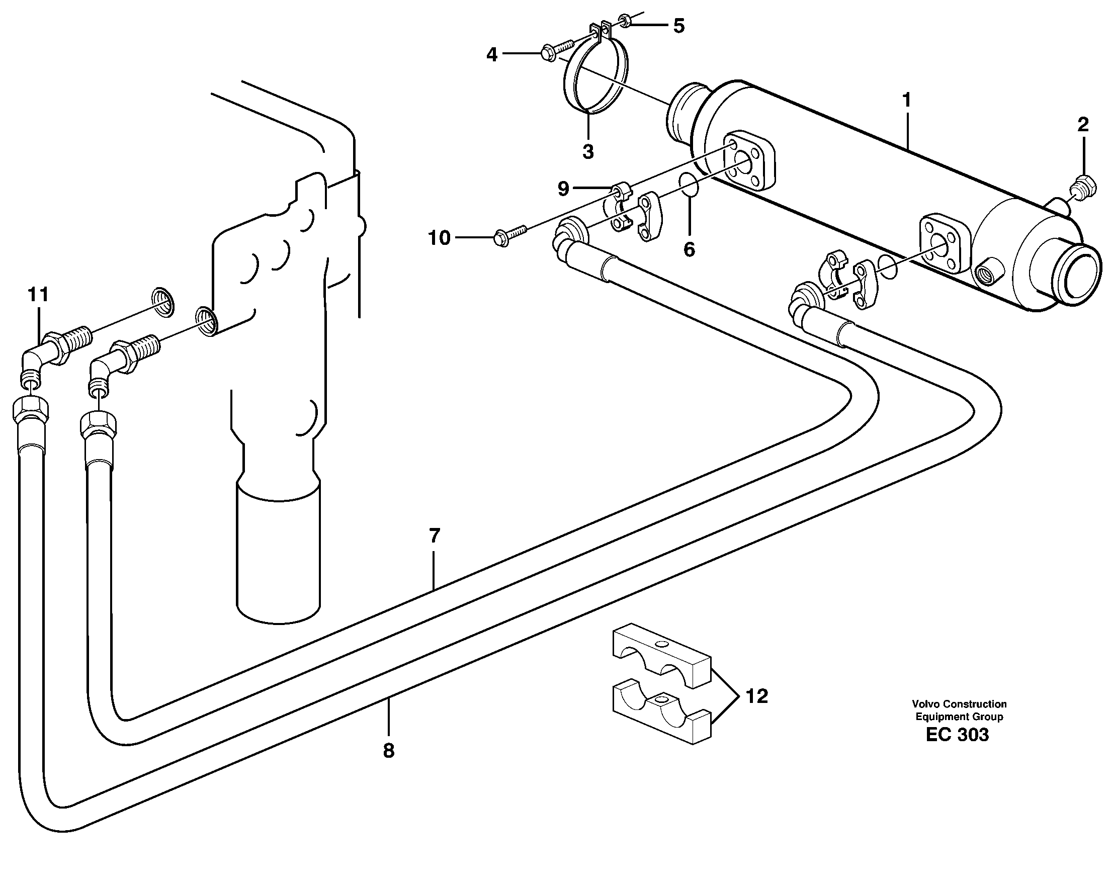 Oil cooler — volvo parts diagram